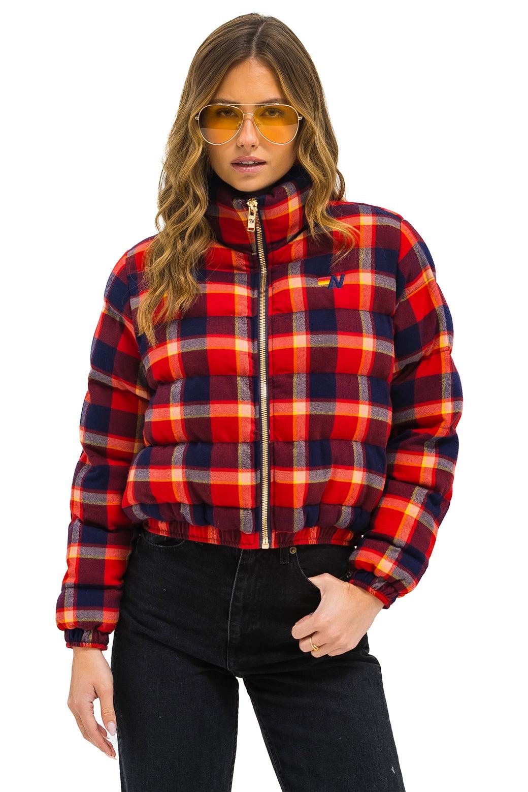 APRES PLAID PUFFER JACKET - RUGBY PLAID Female Product Image