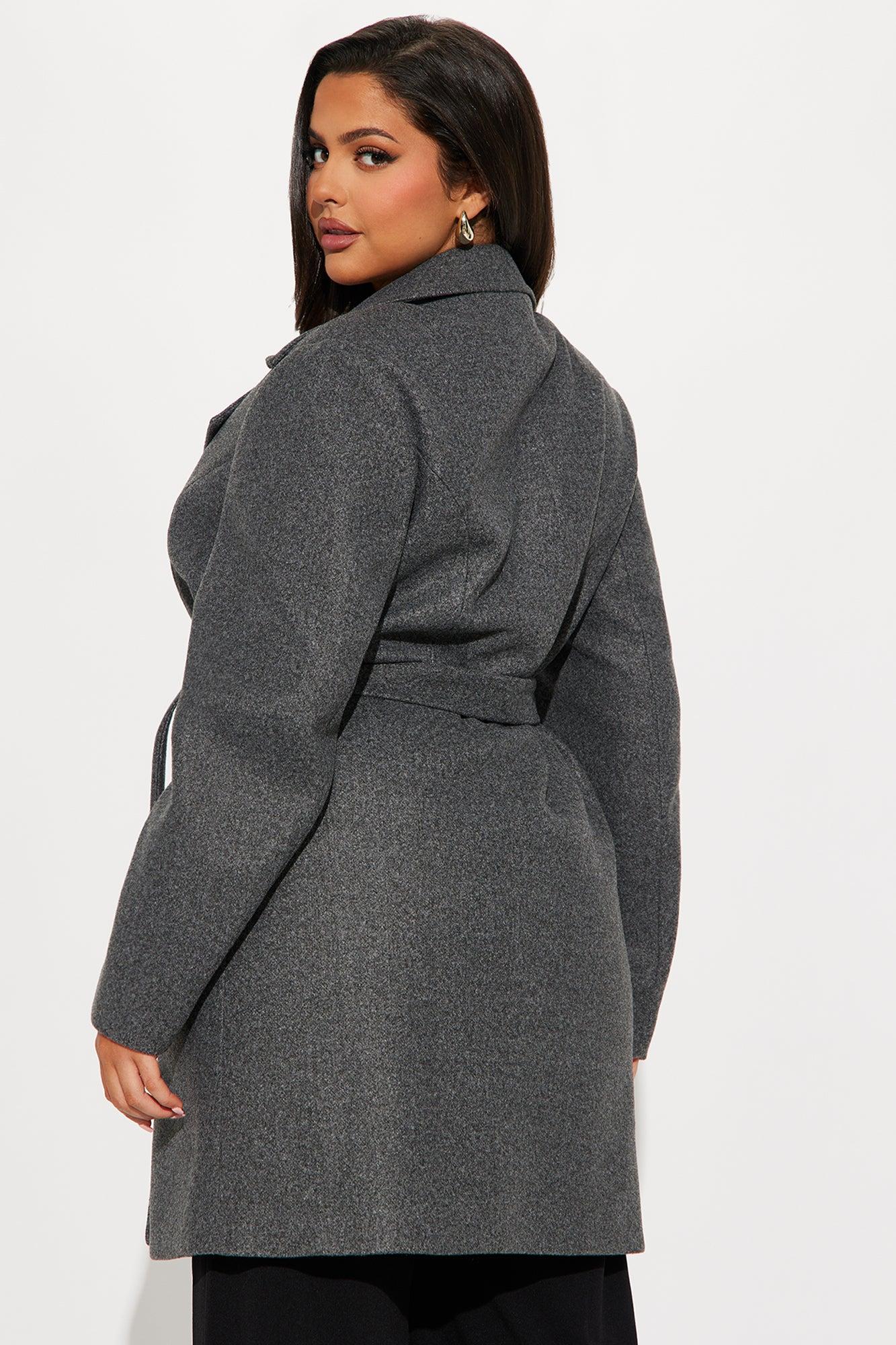 Jasmine Wool Coat - Heather Grey Product Image