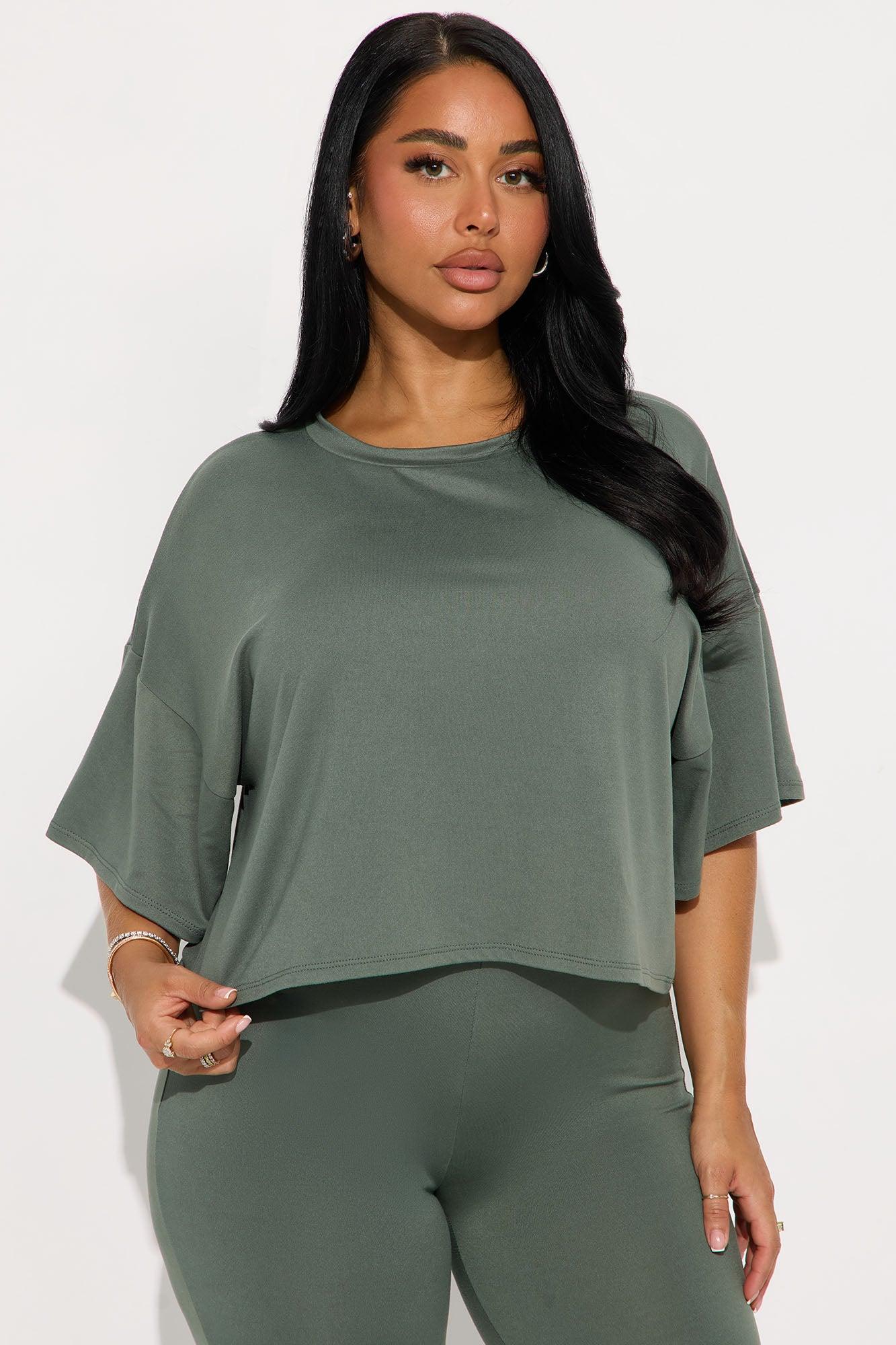 Morning Classes Capri Set - Olive Female Product Image