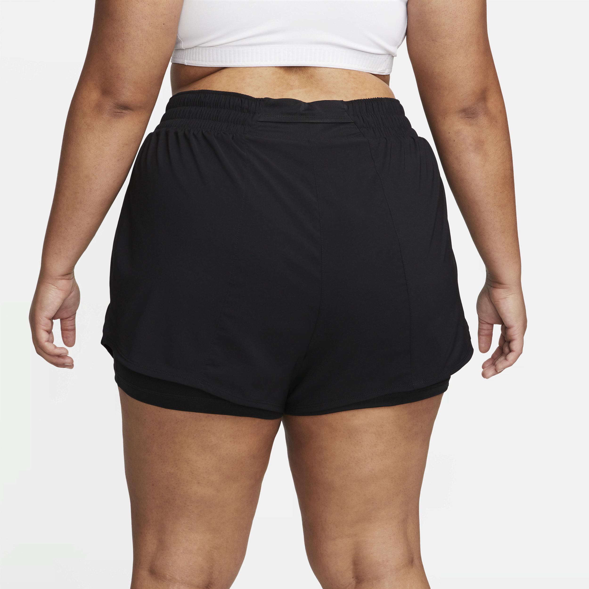 Nike Womens Dri-FIT One High-Waisted 3 2-in-1 Shorts (Plus Size) | FB3222-010 Product Image