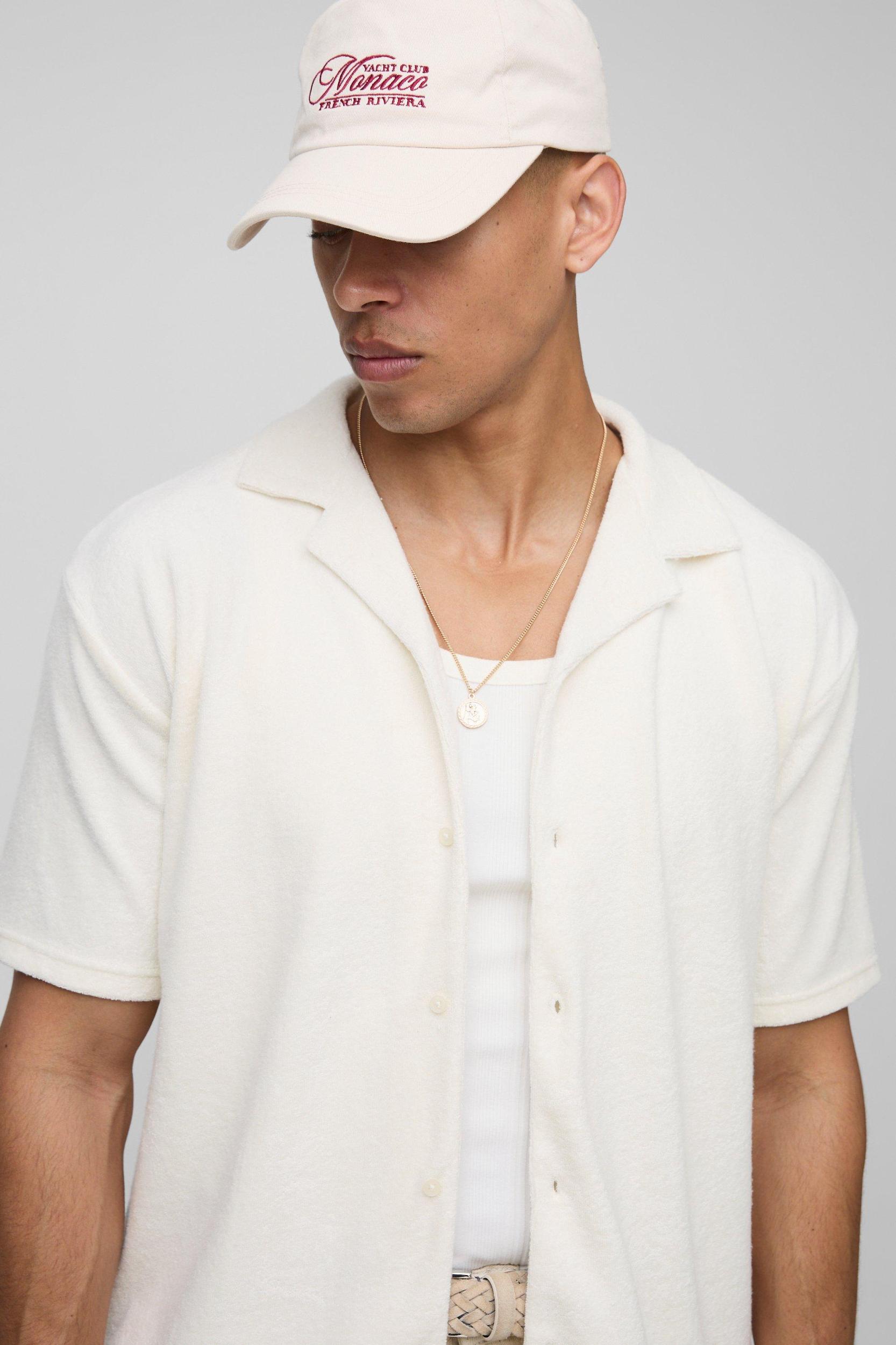 Oversized Revere Towelling Shirt | boohooMAN USA Product Image