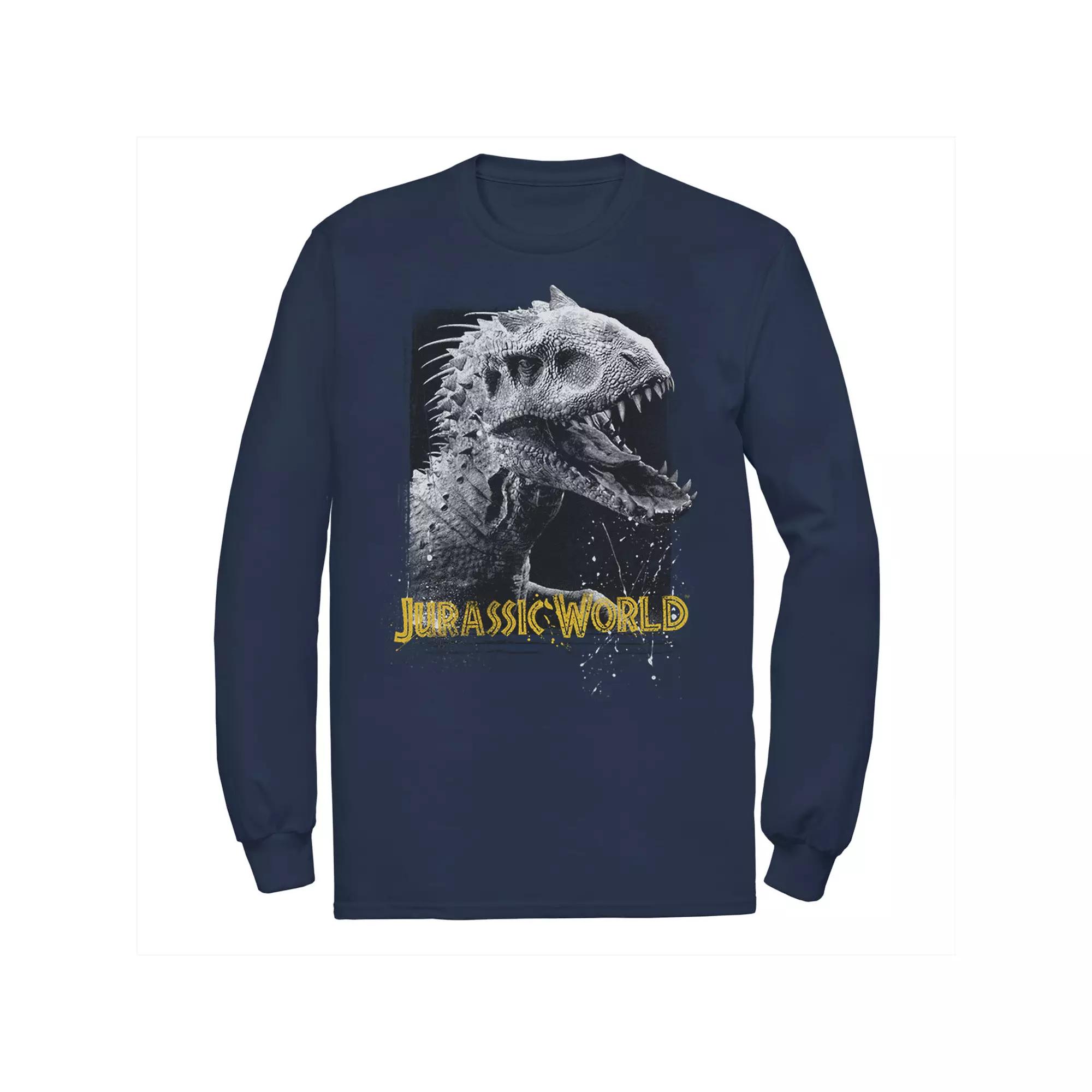 Men's Jurassic World Indominus Rex Profile View Long Sleeve Graphic Tee,  Product Image