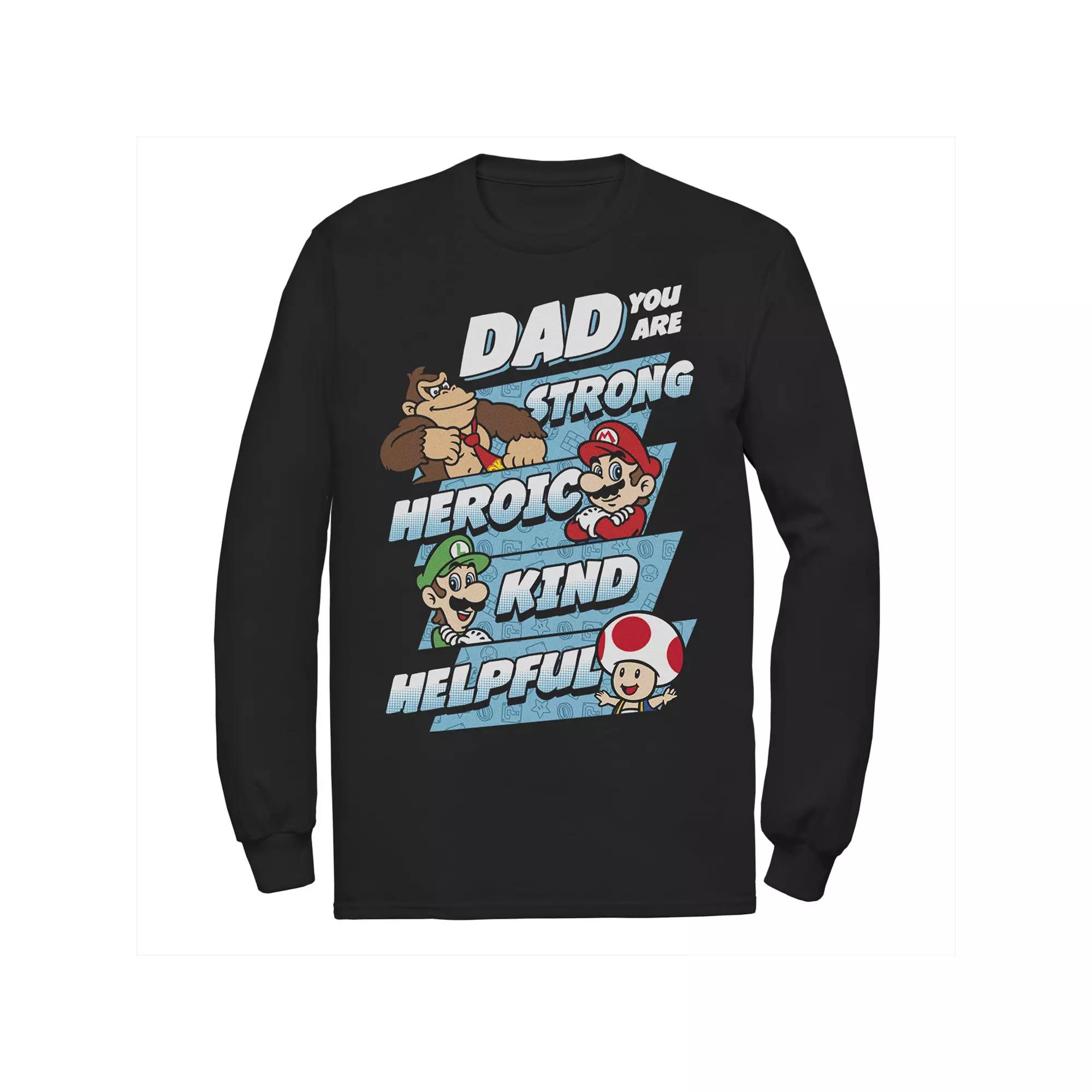 Men's Nintendo Super Mario Dad You Are Long Sleeve Tee,  Product Image