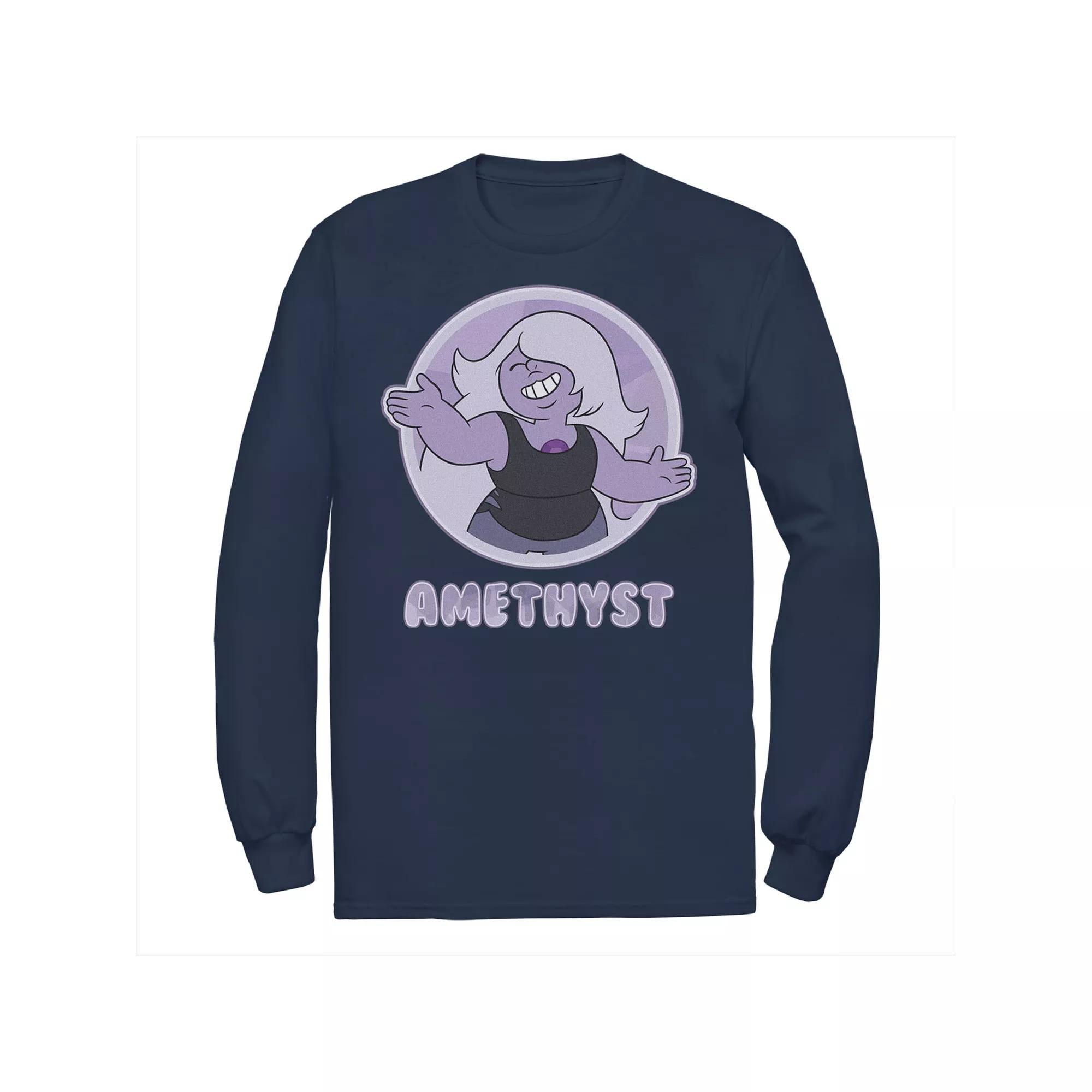 Men's Cartoon Network Steven Universe Amethyst Character Badge Long Sleeve Tee, Size: XXL, Blue Product Image