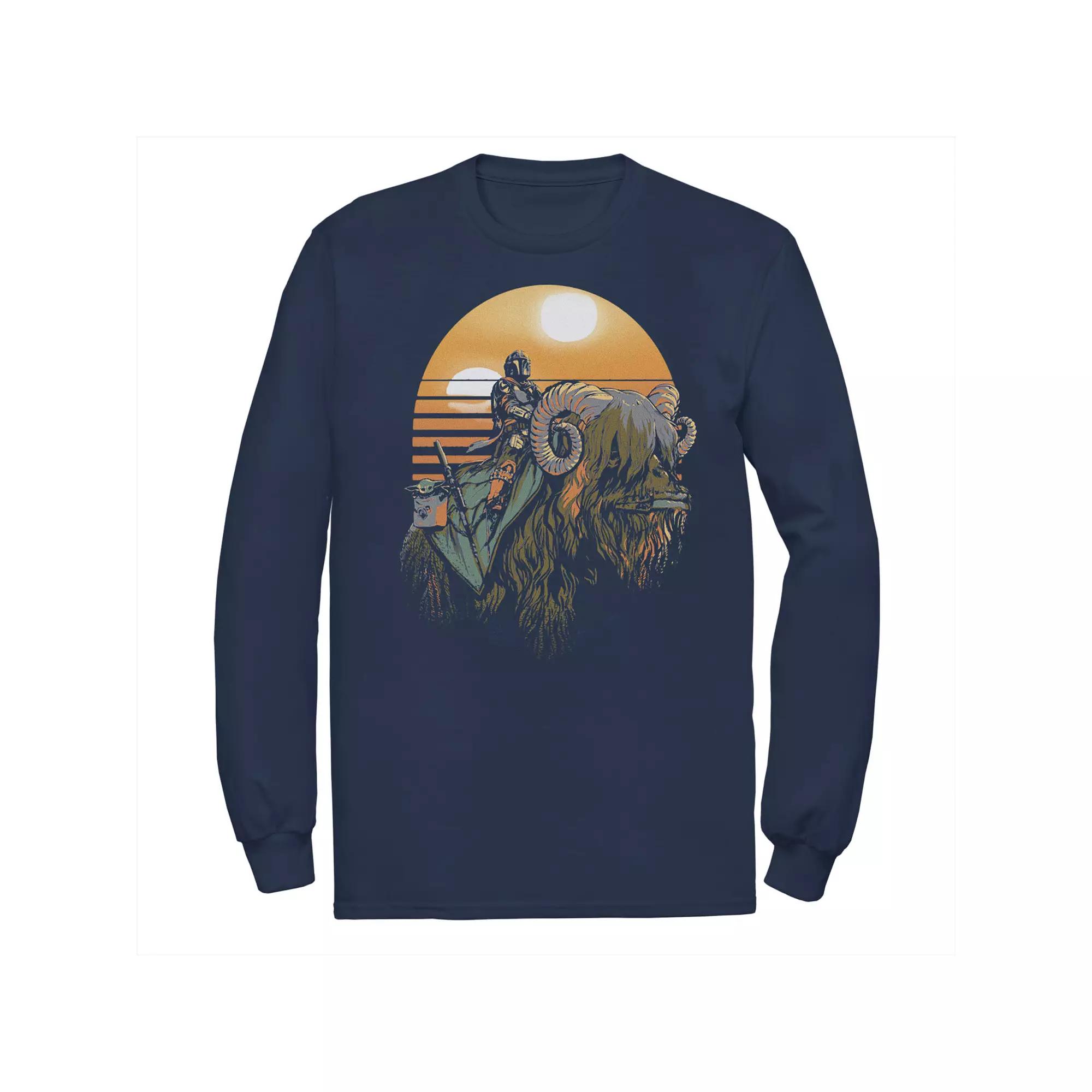 Disney's The Lion King Scar Men's Geometric Lime Long-Sleeve Tee,  Product Image