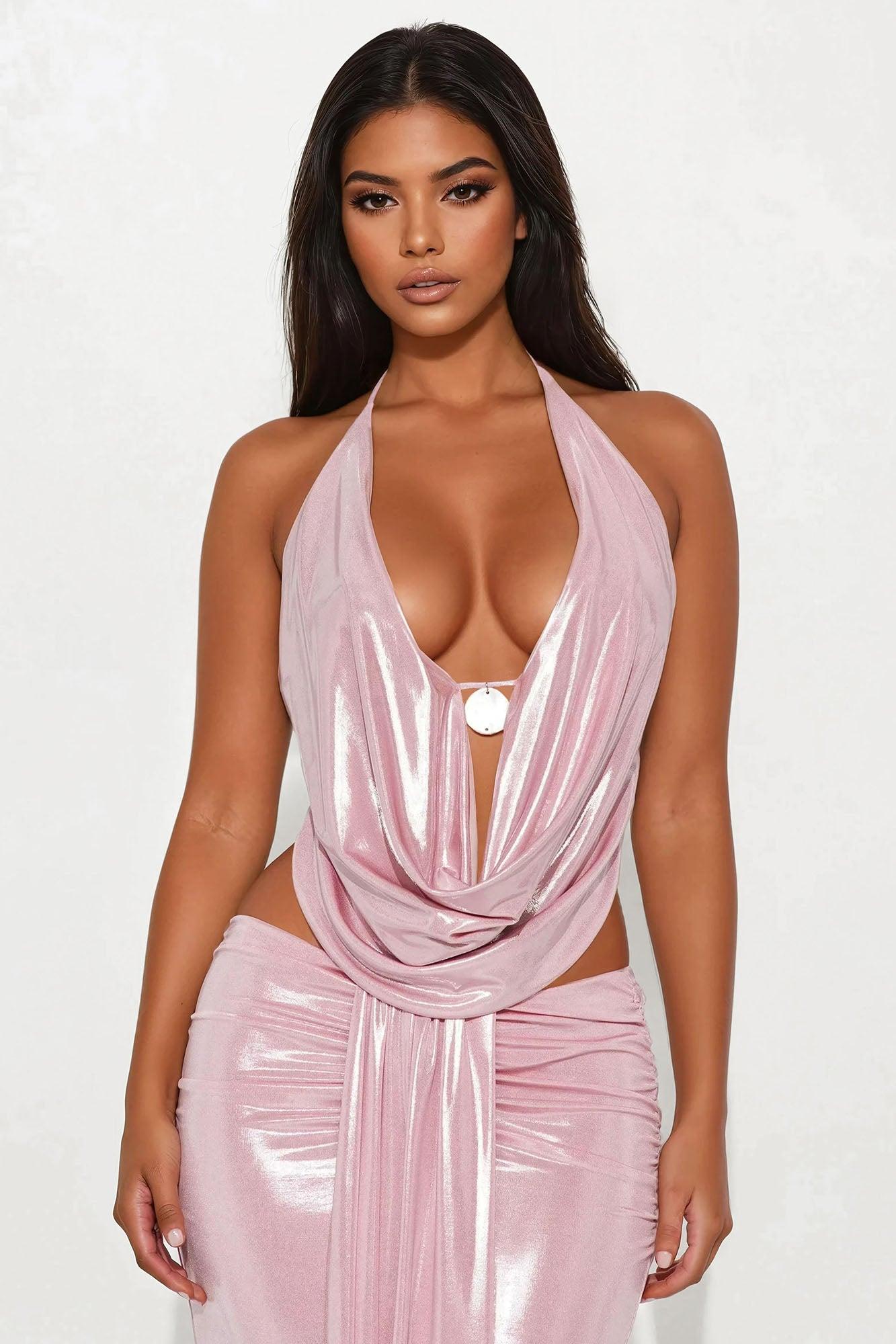 Fairy Dust Maxi Skirt Set - Pink Female Product Image