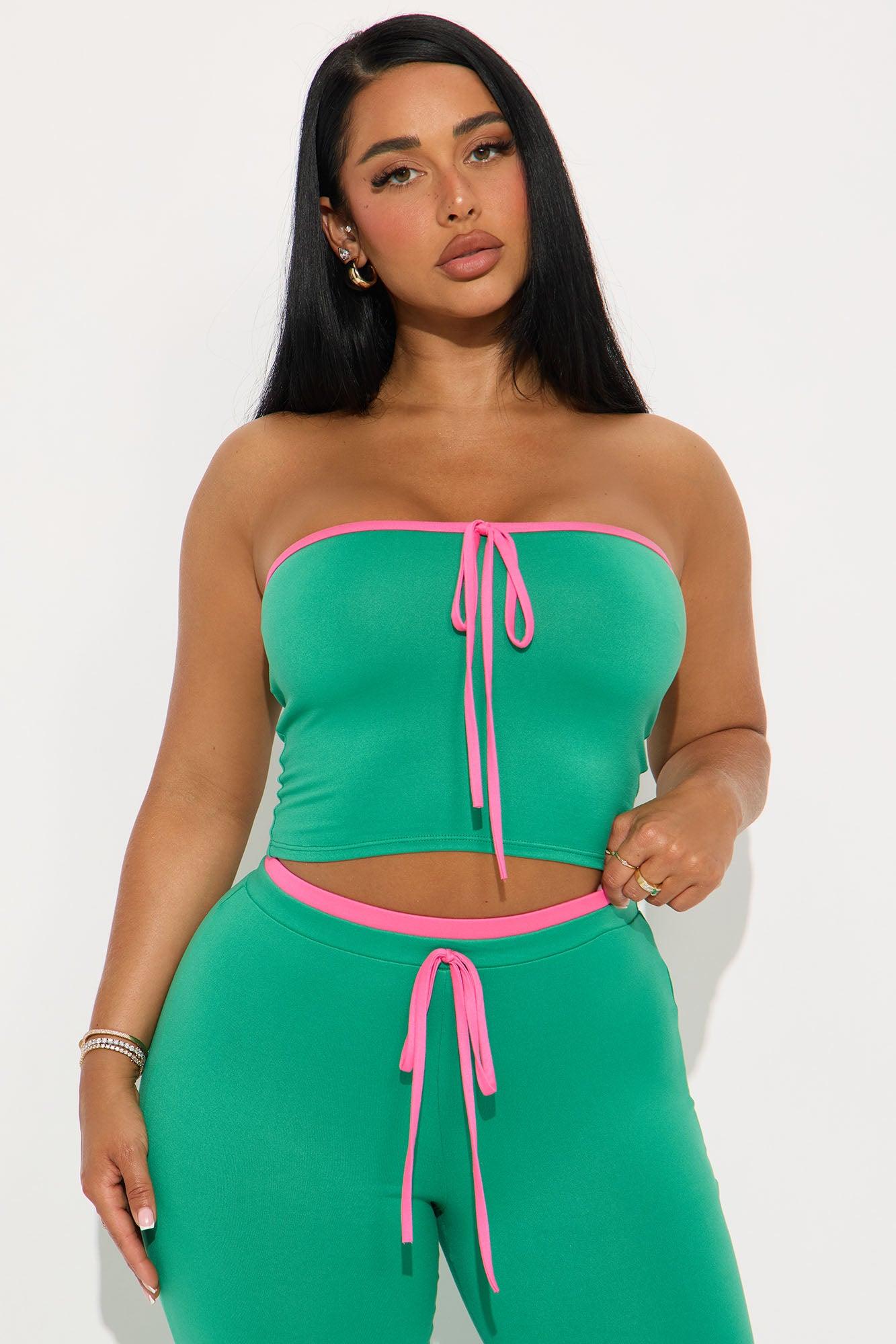 Lila Flare Pant Set - Kelly Green Female Product Image