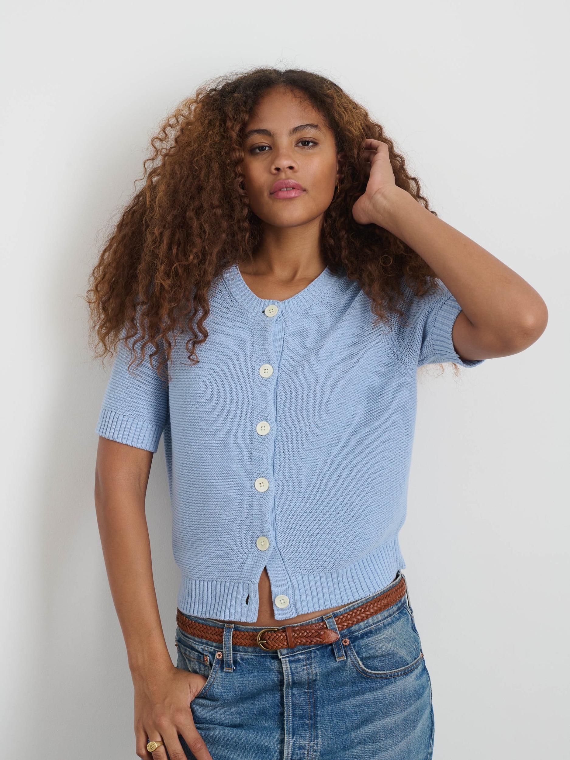 Elle Sweater In Cotton Linen Product Image
