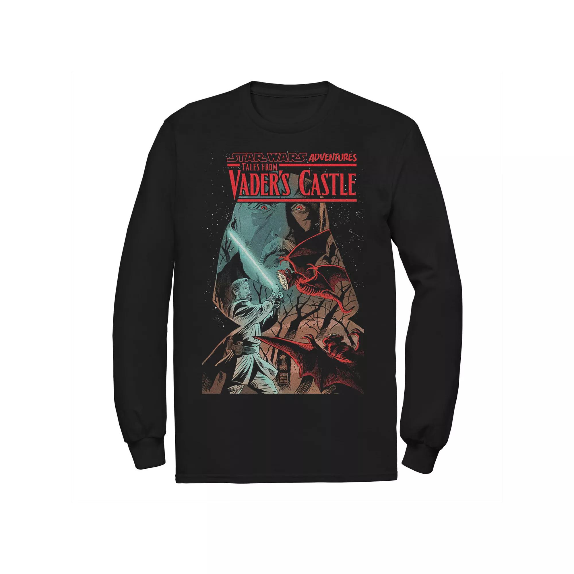 Men's Star Wars Vader's Saber Castle Comic Cover Long Sleeve Tee,  Product Image