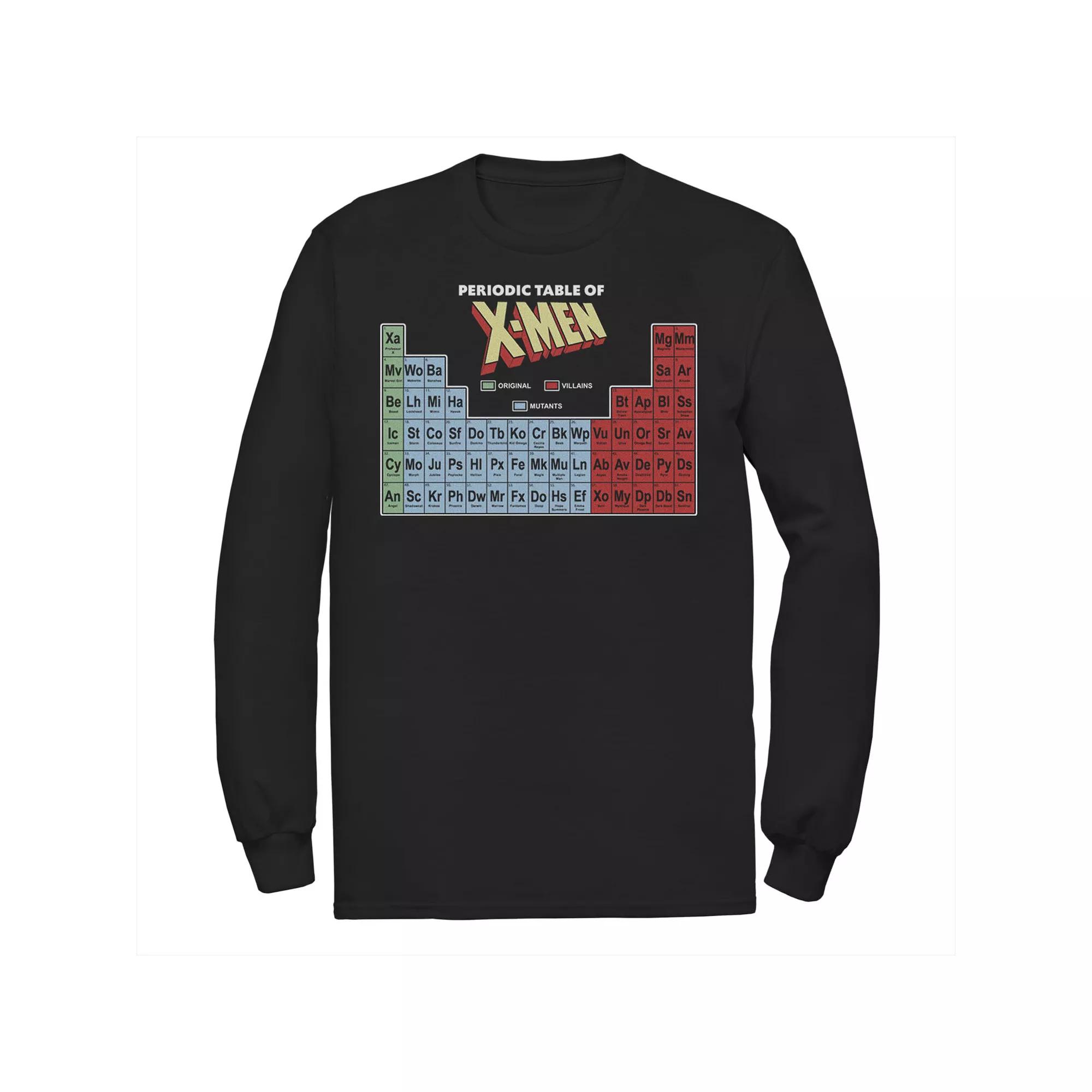 Men's Marvel Periodic Table Of X-Men Elements Graphic Tee, Size: Medium, Black Product Image