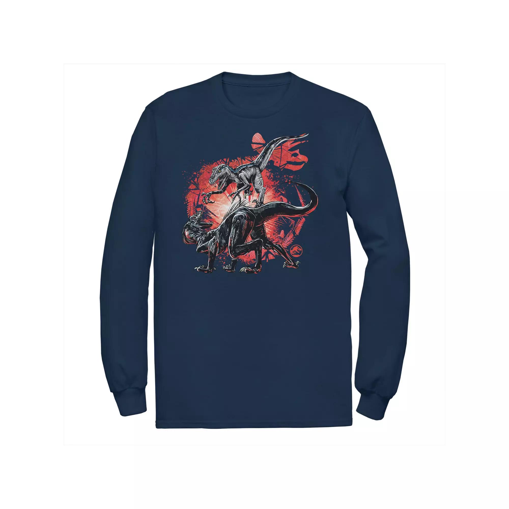 Men's Jurassic World Raptor Fight Portrait Tee, Size: 3XL, Blue Product Image