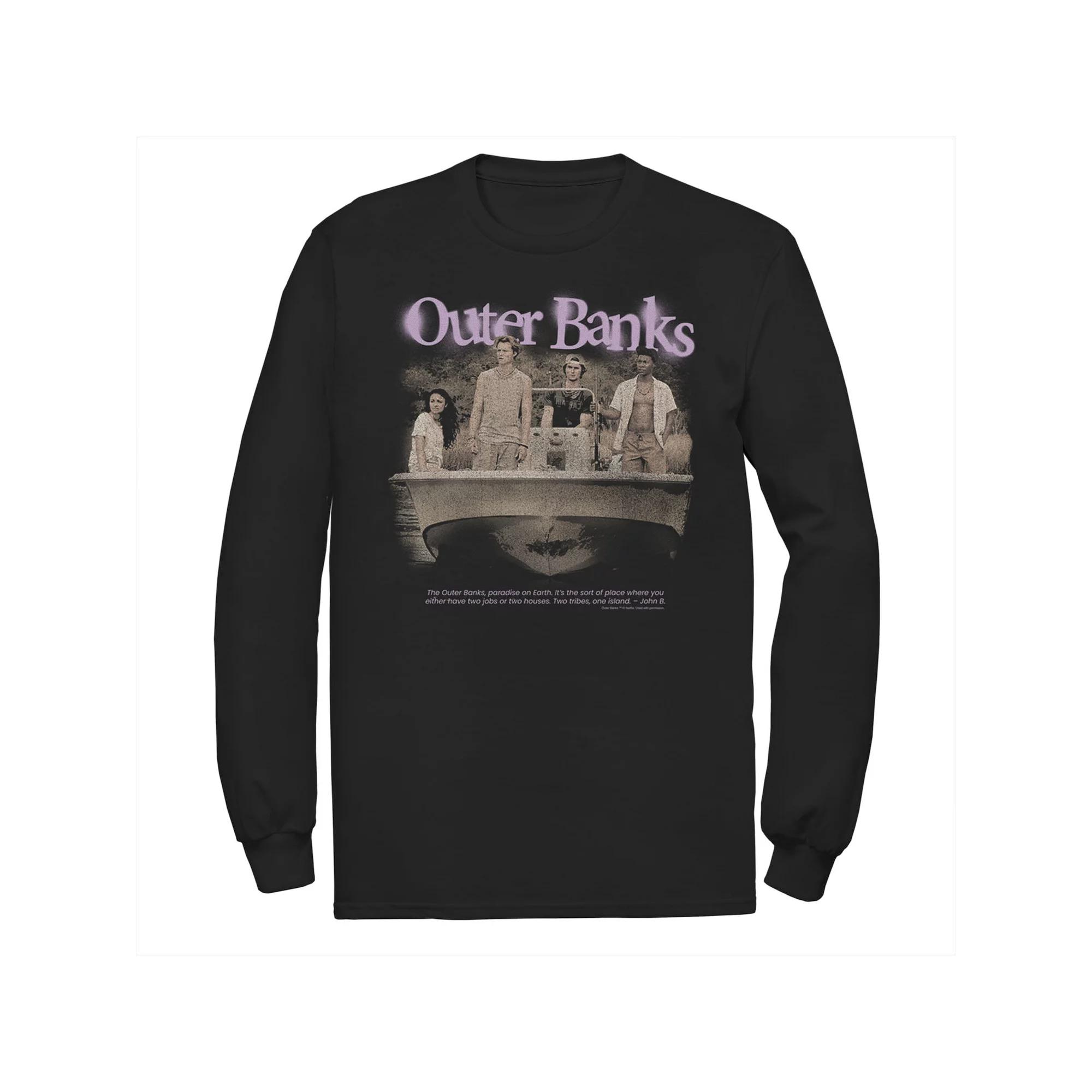 Men's Outer Banks Group Shot Spray Paint Logo Tee, Size: Small, Black Product Image