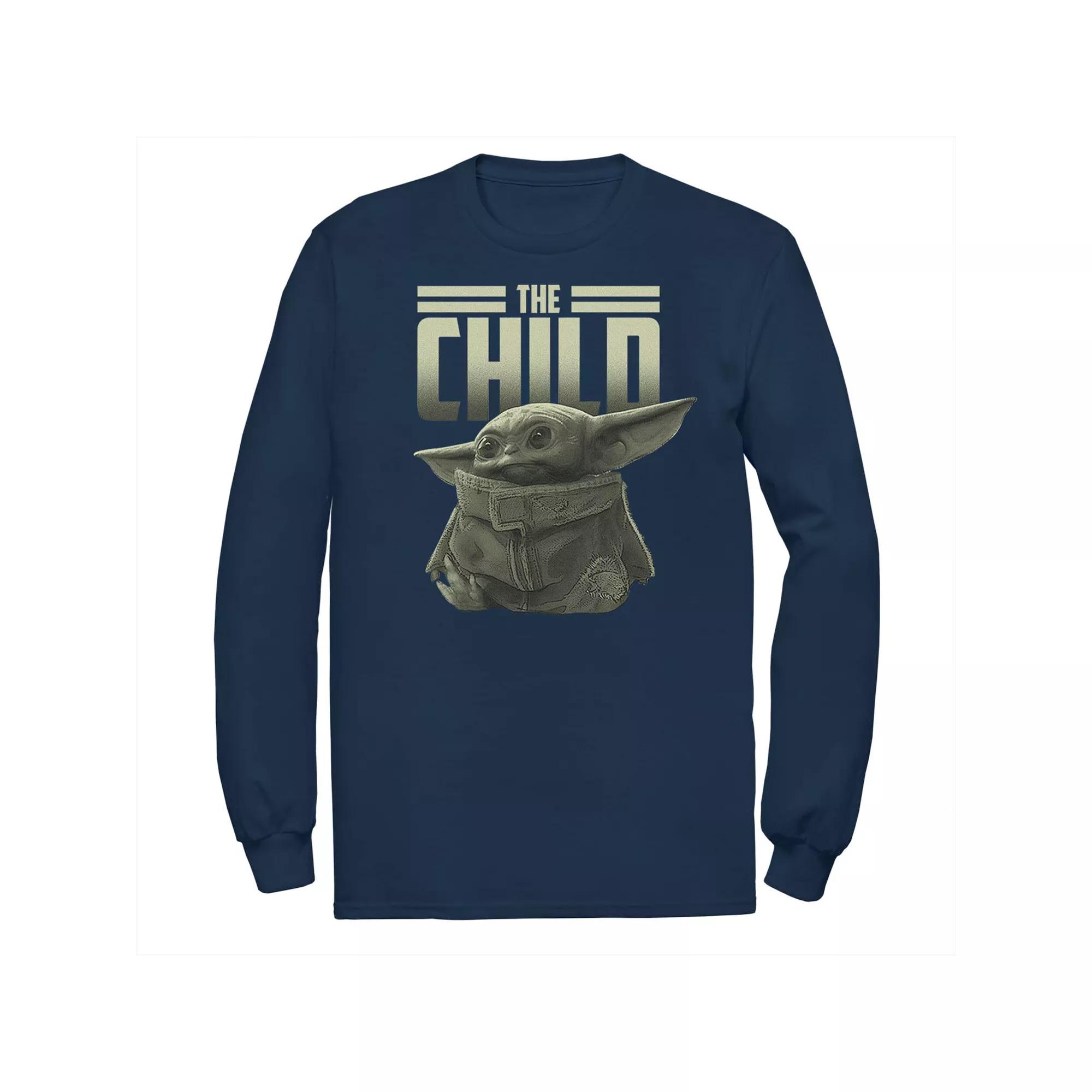 Men's Star Wars The Mandalorian The Child Portrait Tee, Size: Large, Black Product Image