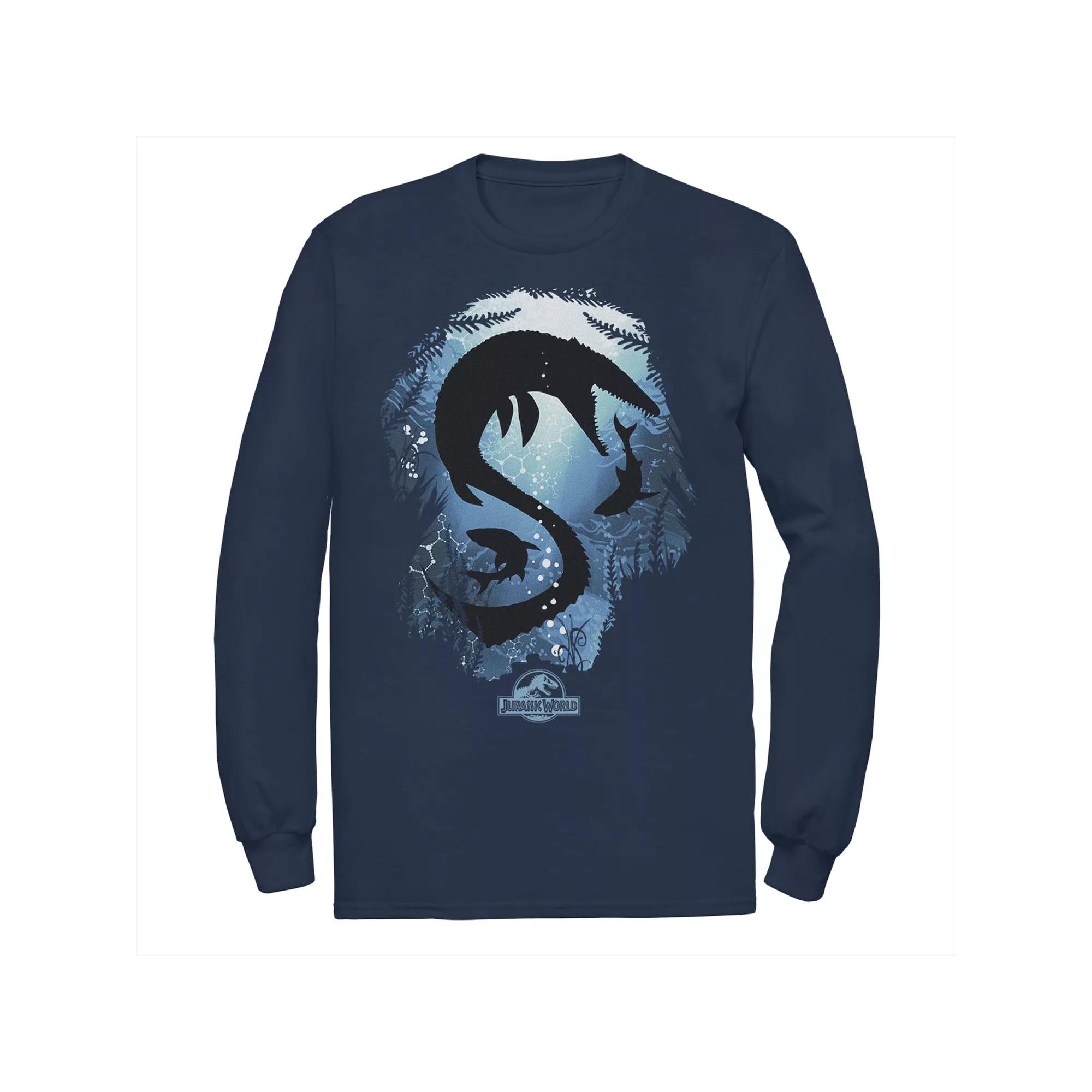 Men's Jurassic World Under Water Fears Long Sleeve Graphic Tee,  Product Image