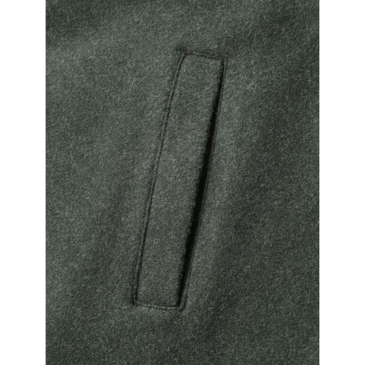 Plus Size Double Button Pocket Solid Coat Women DarkGreen Office Button Ladies Office Winter Coats BloomChic 10/M Product Image