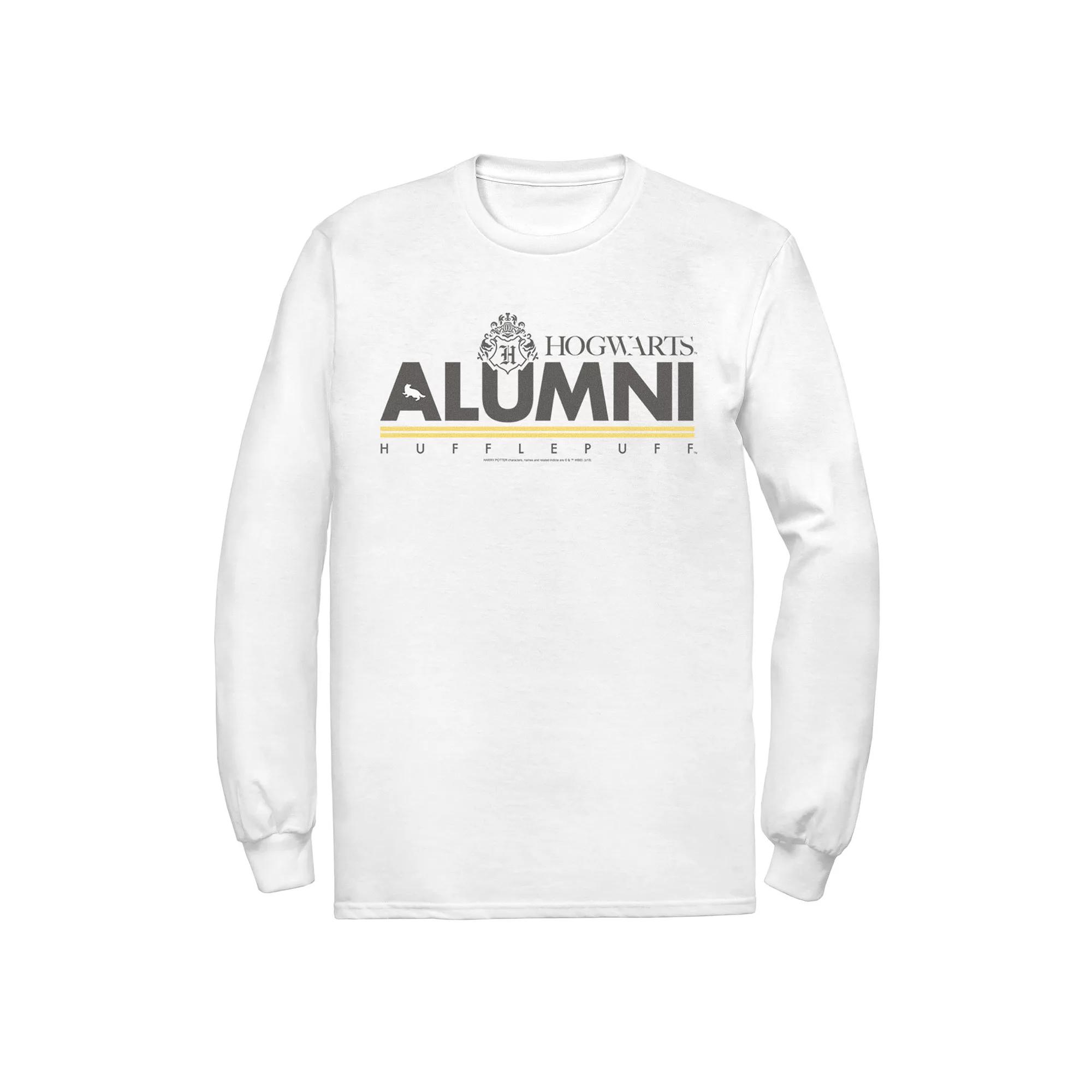Men's Harry Potter Hogwarts Alumni Hufflepuff Long Sleeve Graphic Tee, Size: Small, White Product Image