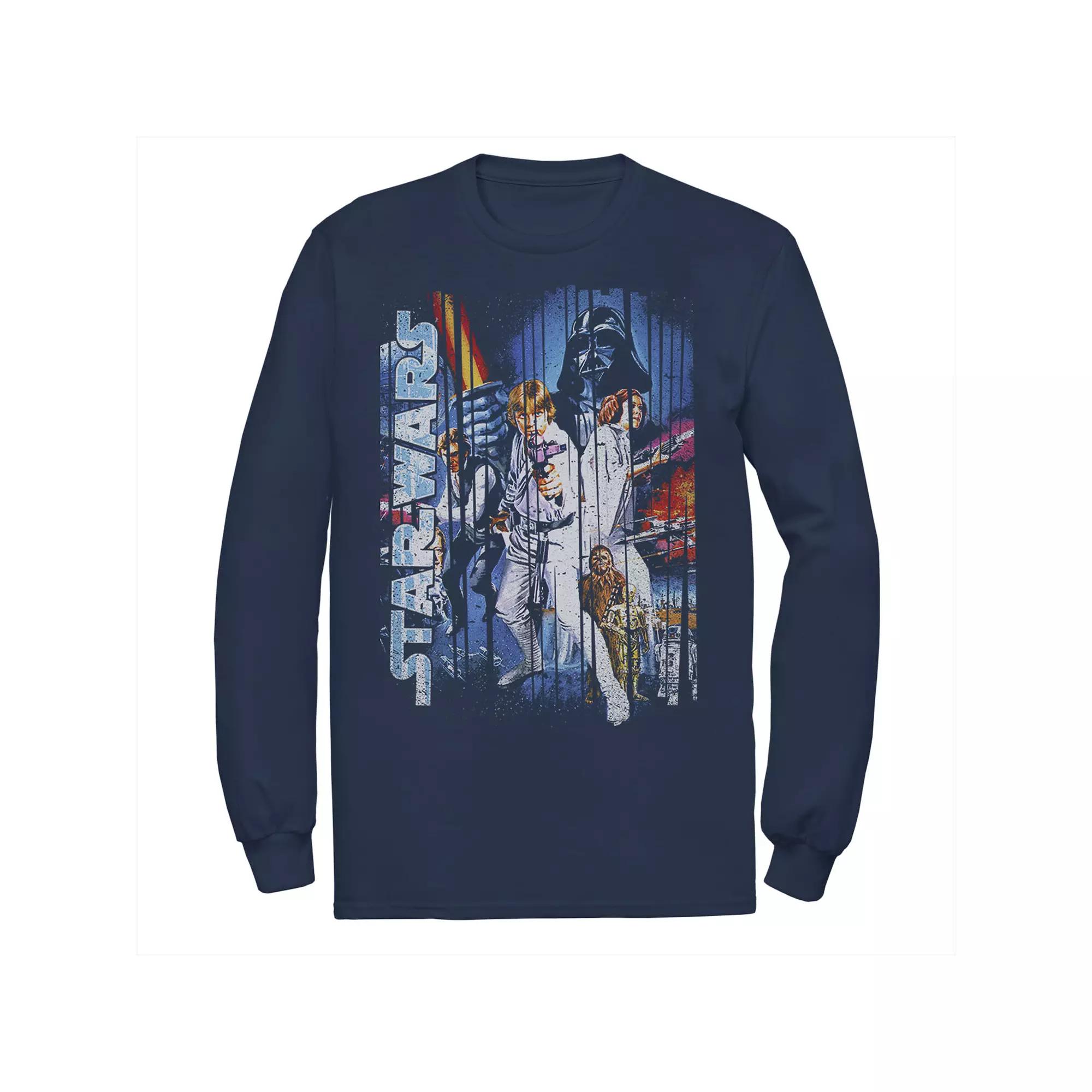 Men's Star Wars Classic Group Shot Striped Poster Tee,  Product Image