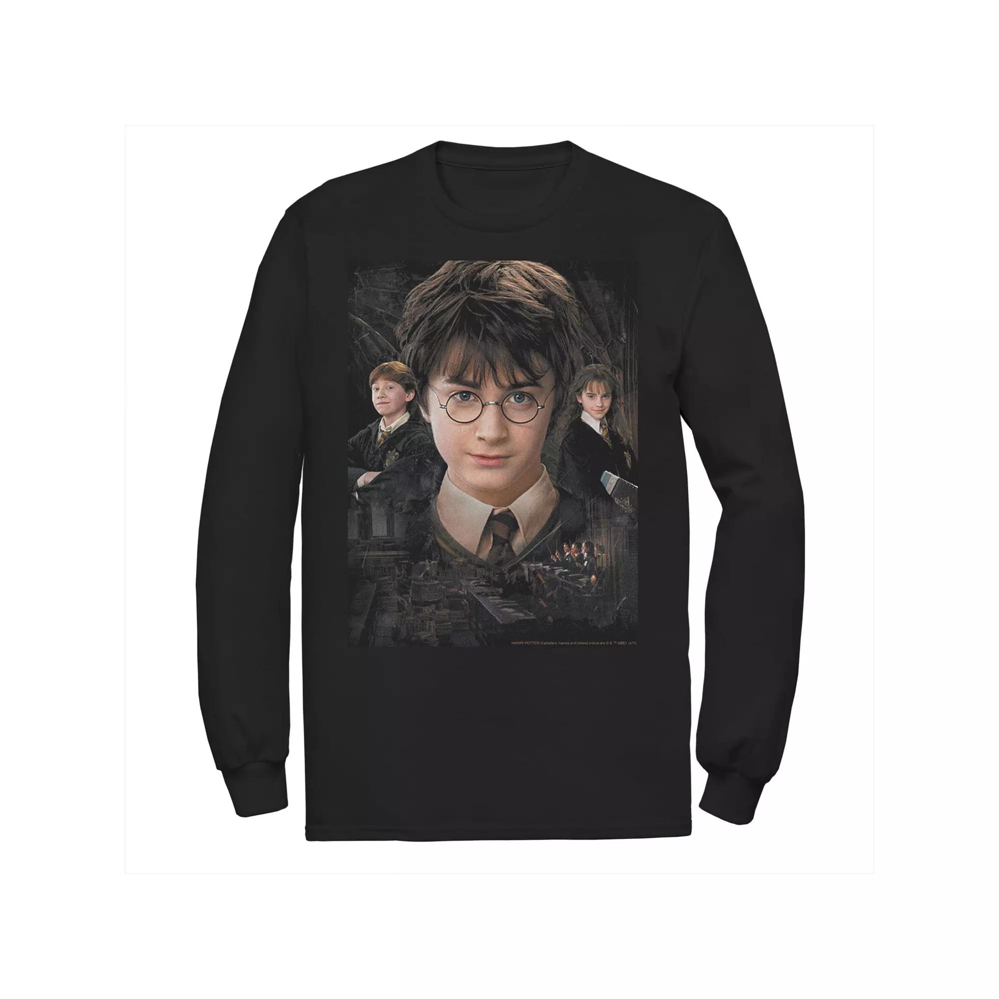 Men's Harry Potter Chamber Of Secrets Harry Ron Hermione Poster Tee,  Product Image
