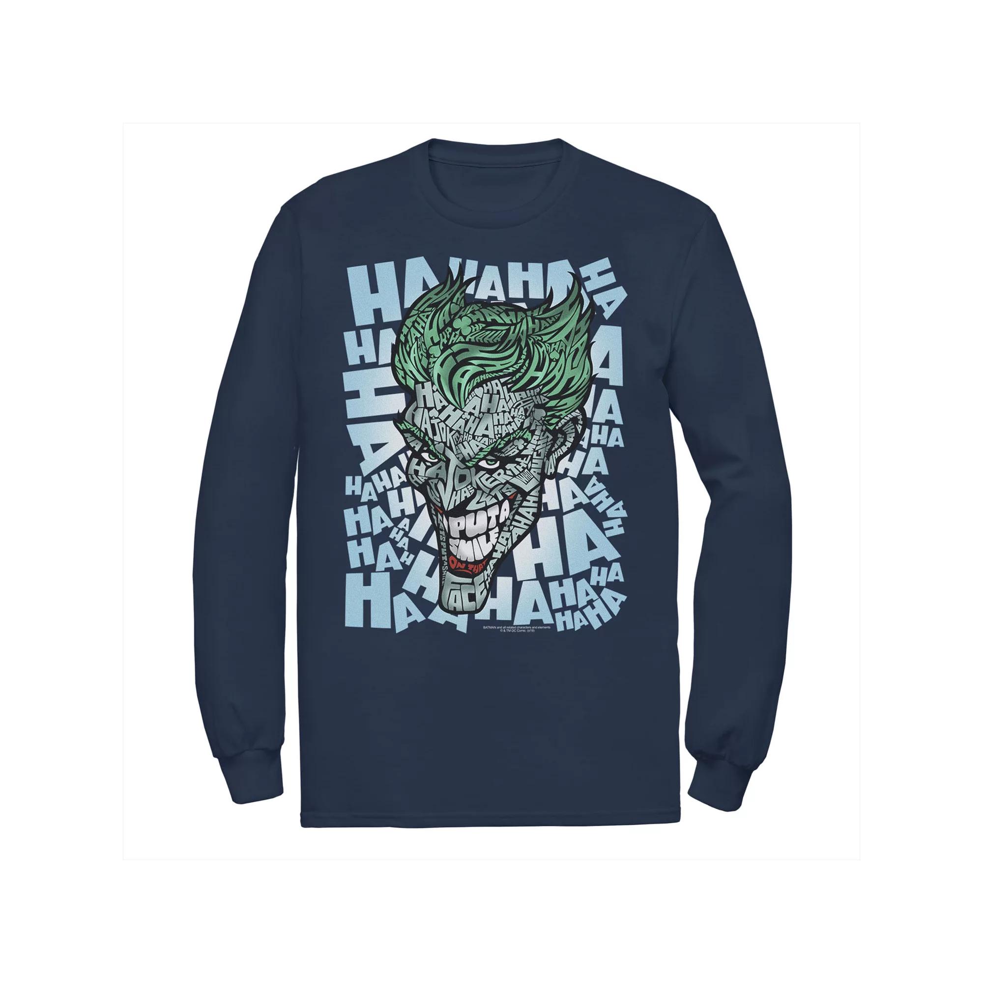 Men's DC Comics The Joker Text Fill Tee, Size: Small, Blue Product Image