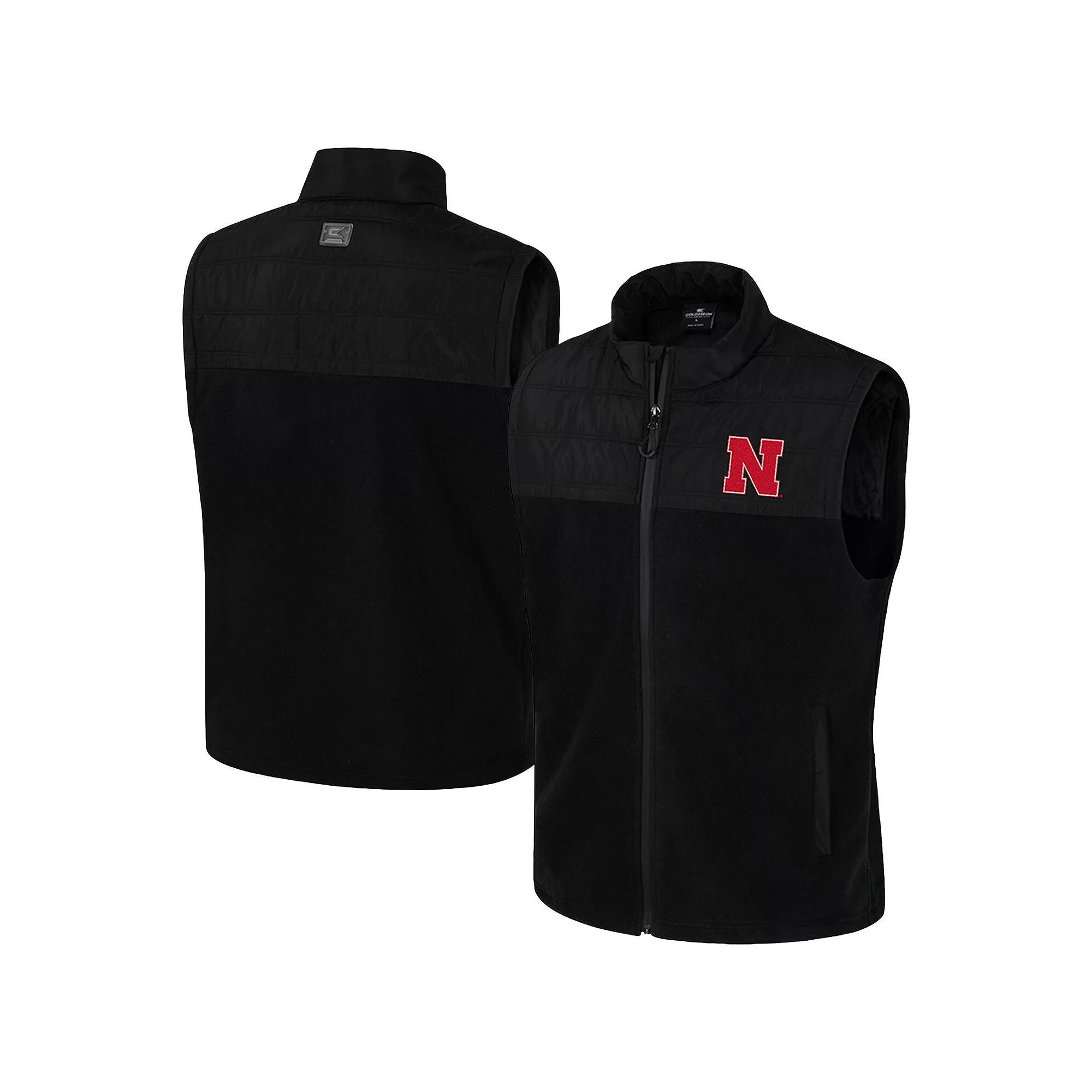 Men's Colosseum Black Air Force Falcons Block The Sun Full-Zip Vest,  Product Image