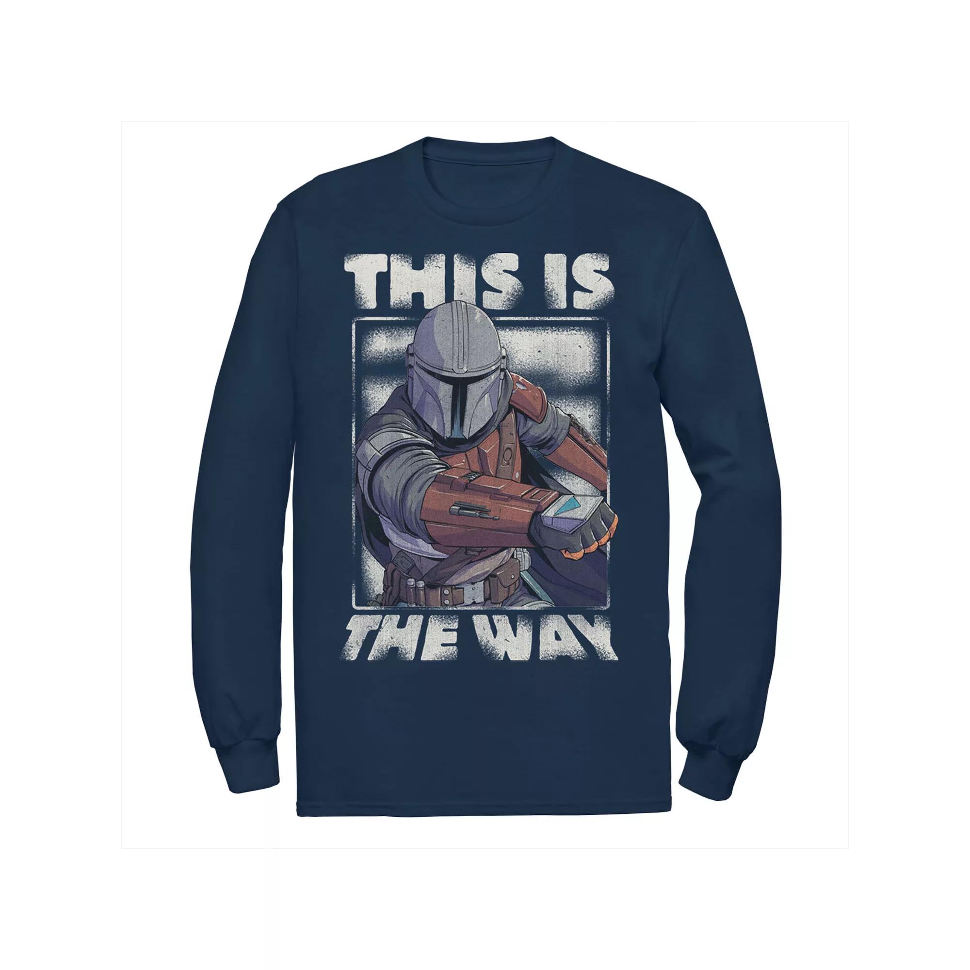 Men's Star Wars The Mandalorian This Is The Way Portrait Long Sleeve Graphic Tee,  Product Image