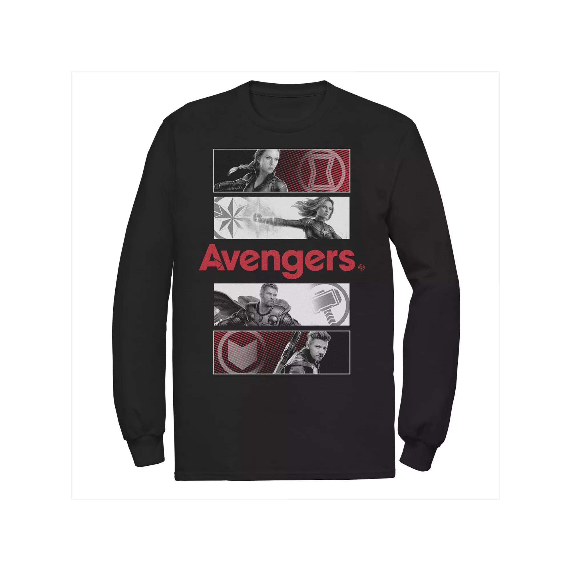 Men's Marvel Avengers Endgame Hero Stack Long Sleeve Graphic Tee,  Product Image