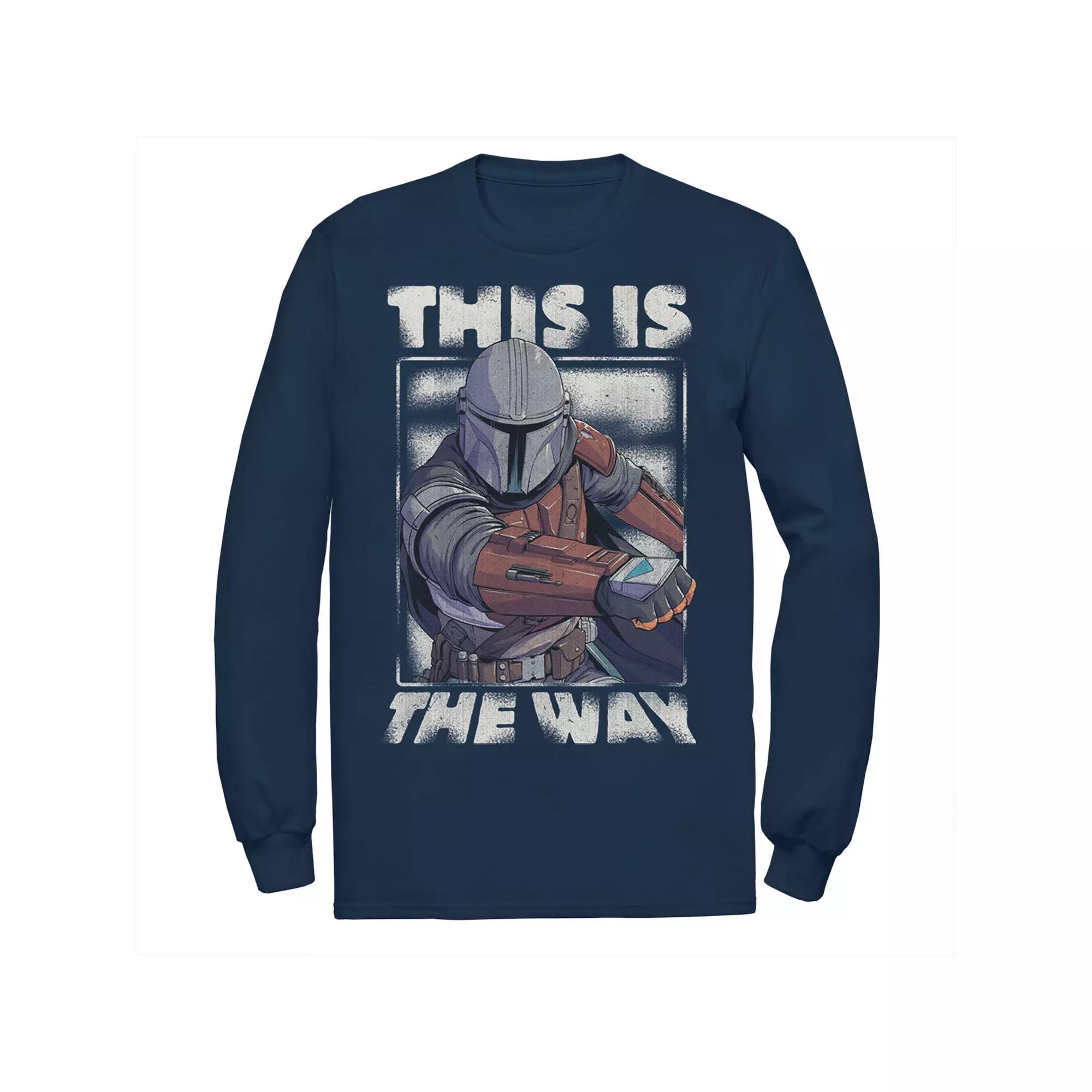 Men's Star Wars The Mandalorian This Is The Way Portrait Long Sleeve Graphic Tee,  Product Image