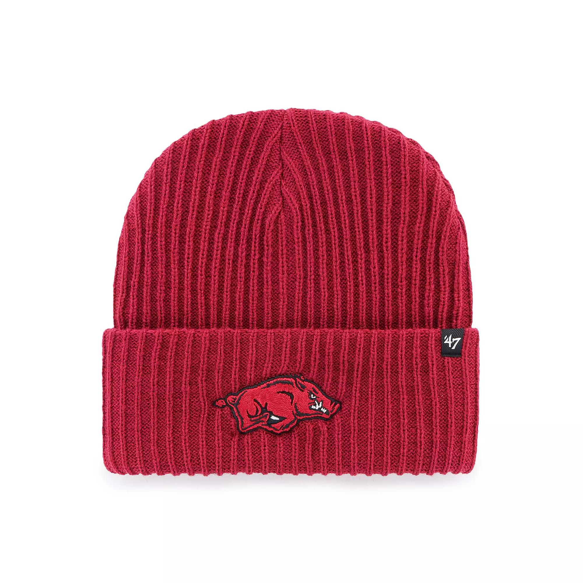 Men's '47 Cardinal Arkansas Razorbacks Harbor Cuffed Knit Hat, Red Product Image