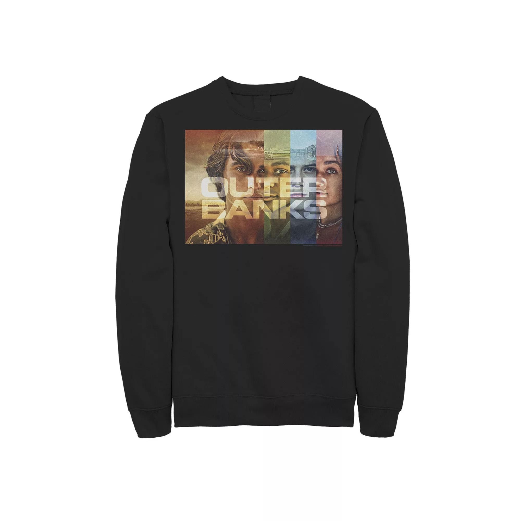Men's Outer Banks Character Panels Poster Sweatshirt,  Product Image