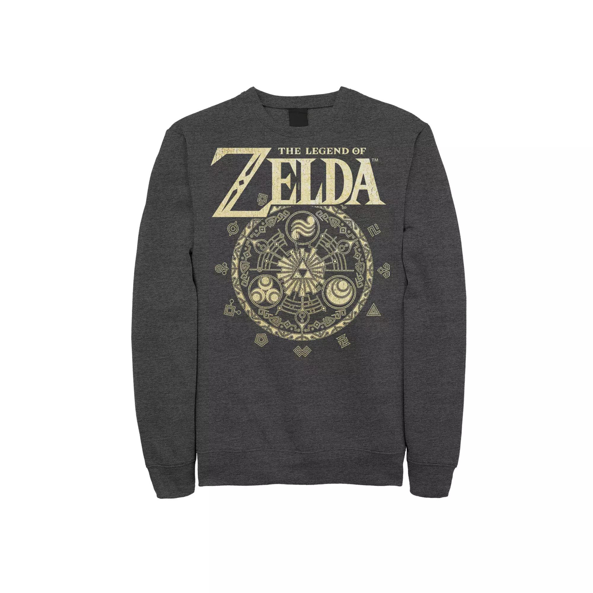 Big & Tall The Legend Of Zelda Circle Emblem Logo Graphic Fleece Pullover, Men's,  Product Image