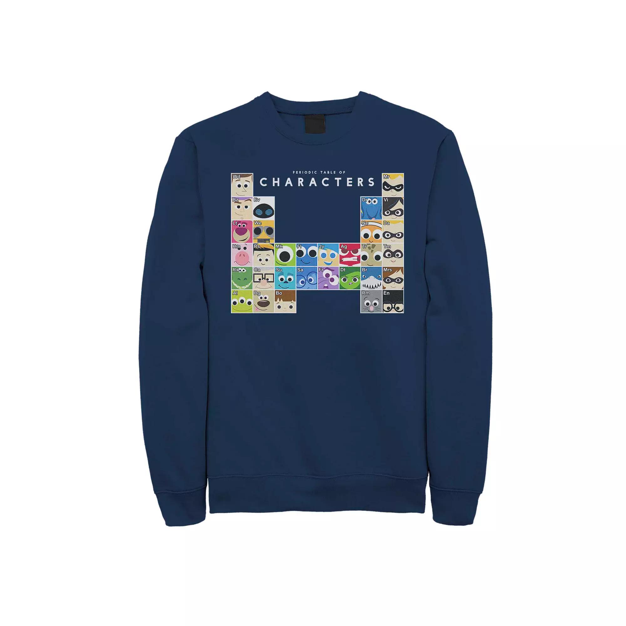 Men's Disney Pixar Periodic Table Of Characters Fleece Sweater,  Product Image