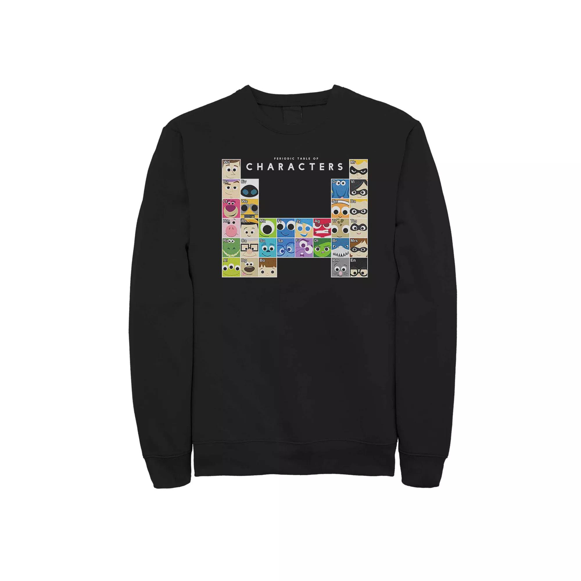 Men's Disney Pixar Periodic Table Of Characters Fleece Sweater,  Product Image