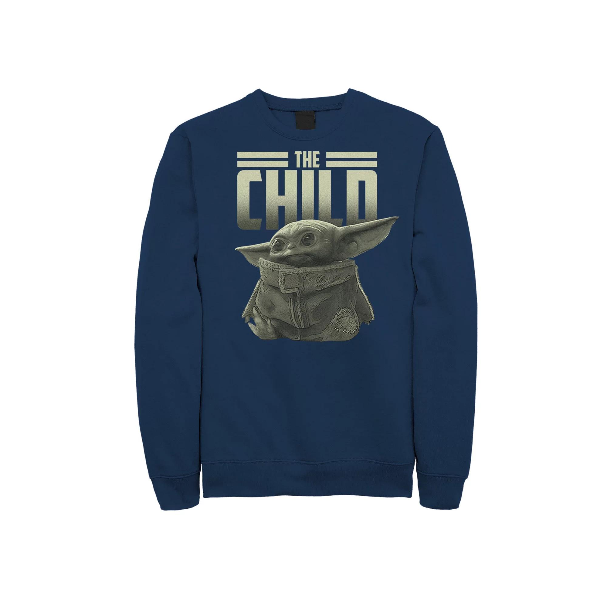 Men's Star Wars The Mandalorian The Child Portrait Sweatshirt,  Product Image