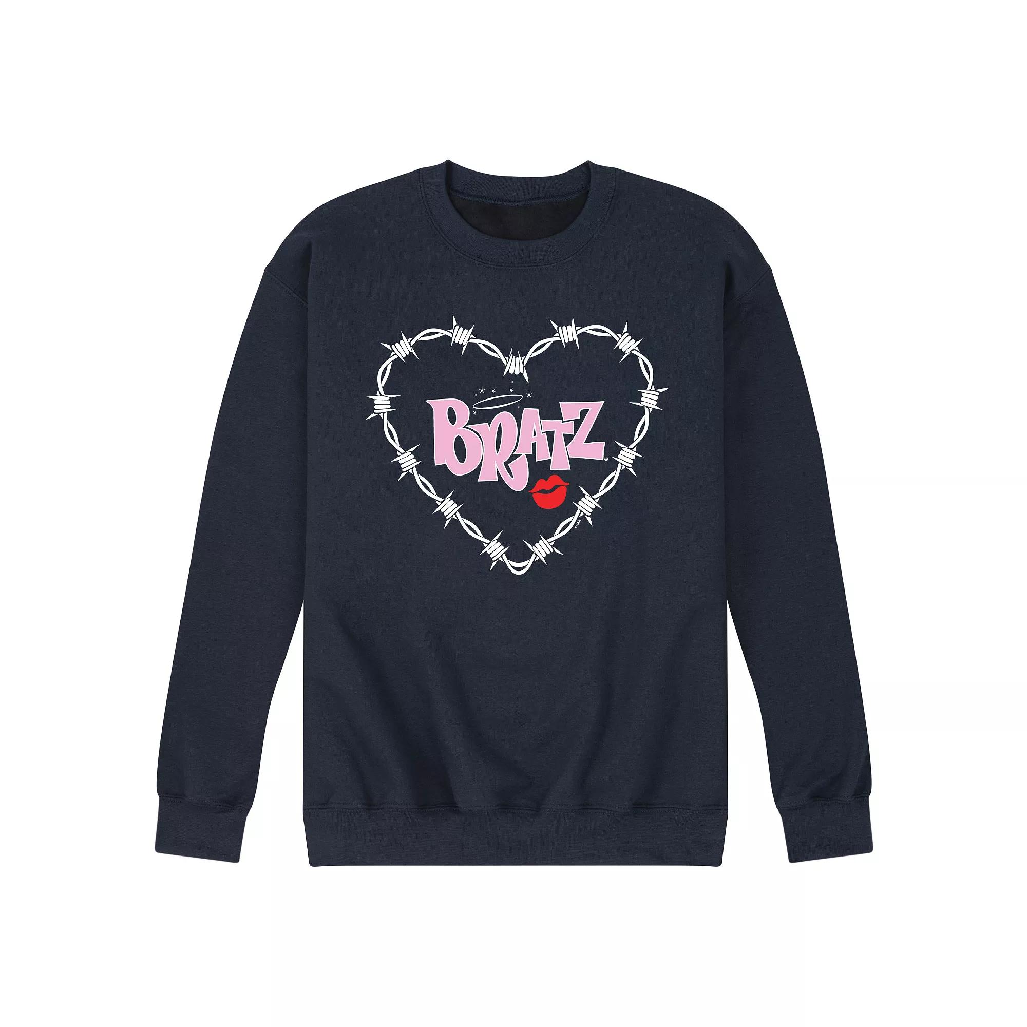 Men's Bratz Barbed Wire Heart Fleece Sweatshirt,  Product Image