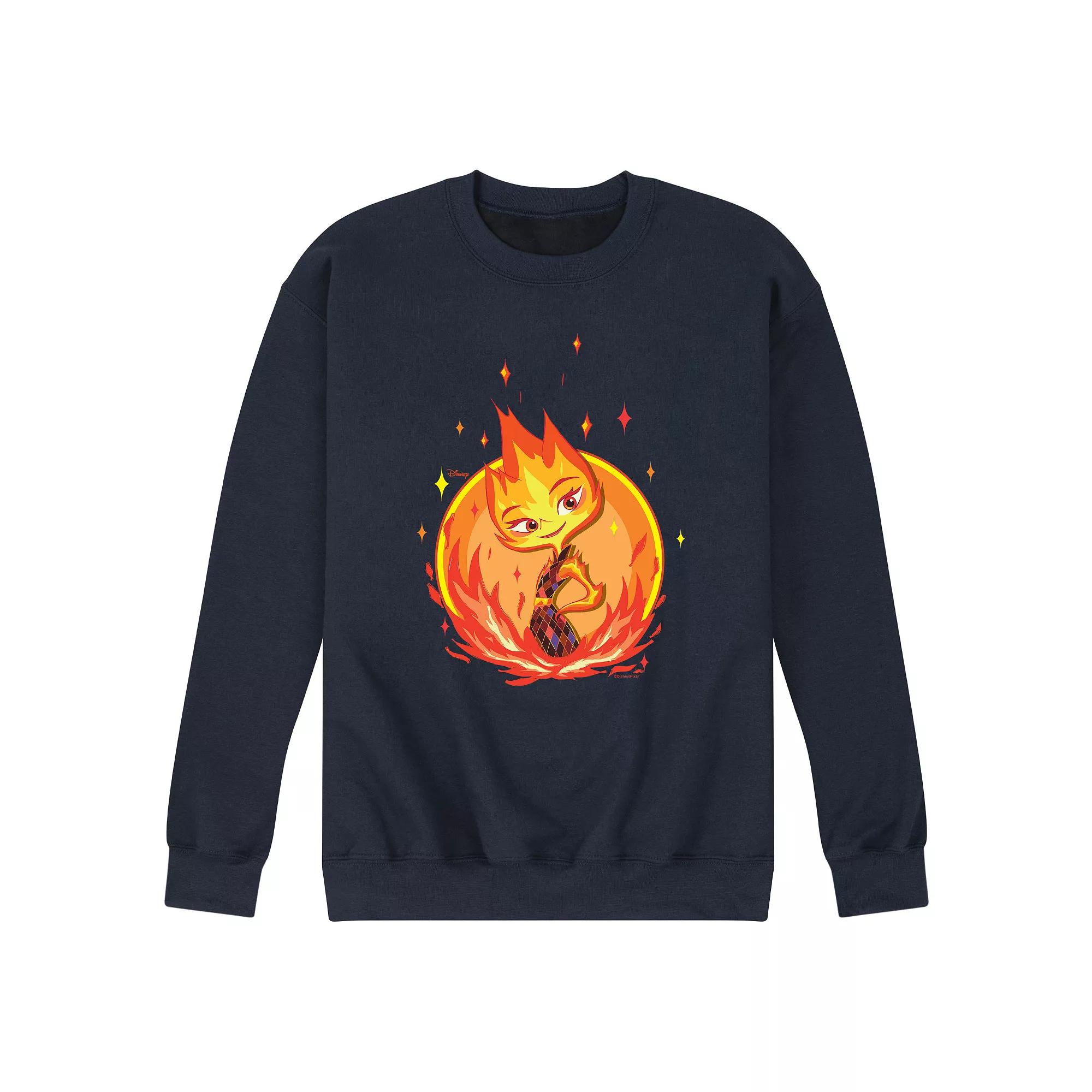 Disney's Elemental Men's Ember Badge Fleece Sweatshirt,  Product Image
