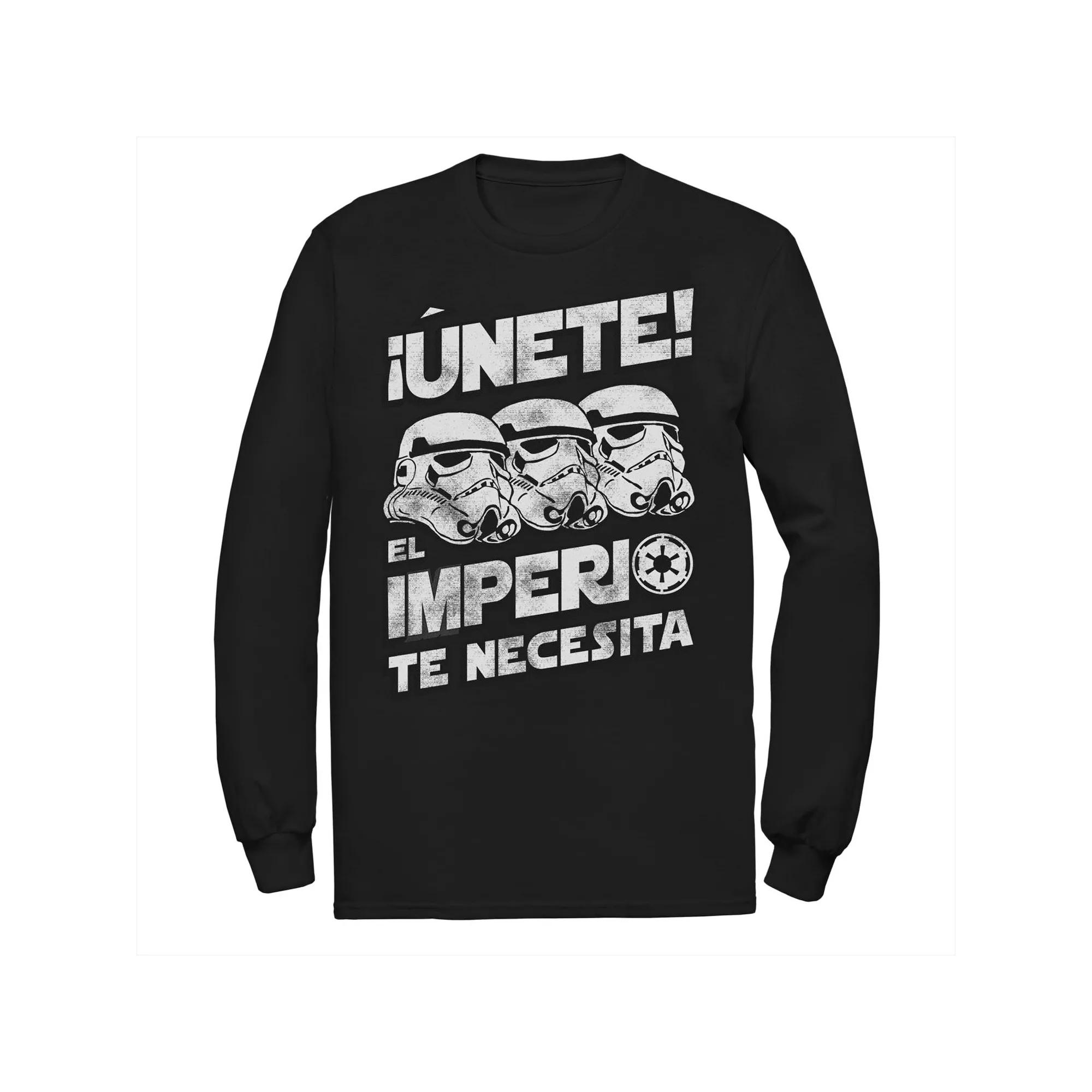 Men's Star Wars Unete El Imperio Te Necesita Stormtrooper Faded Portrait Tee,  Product Image