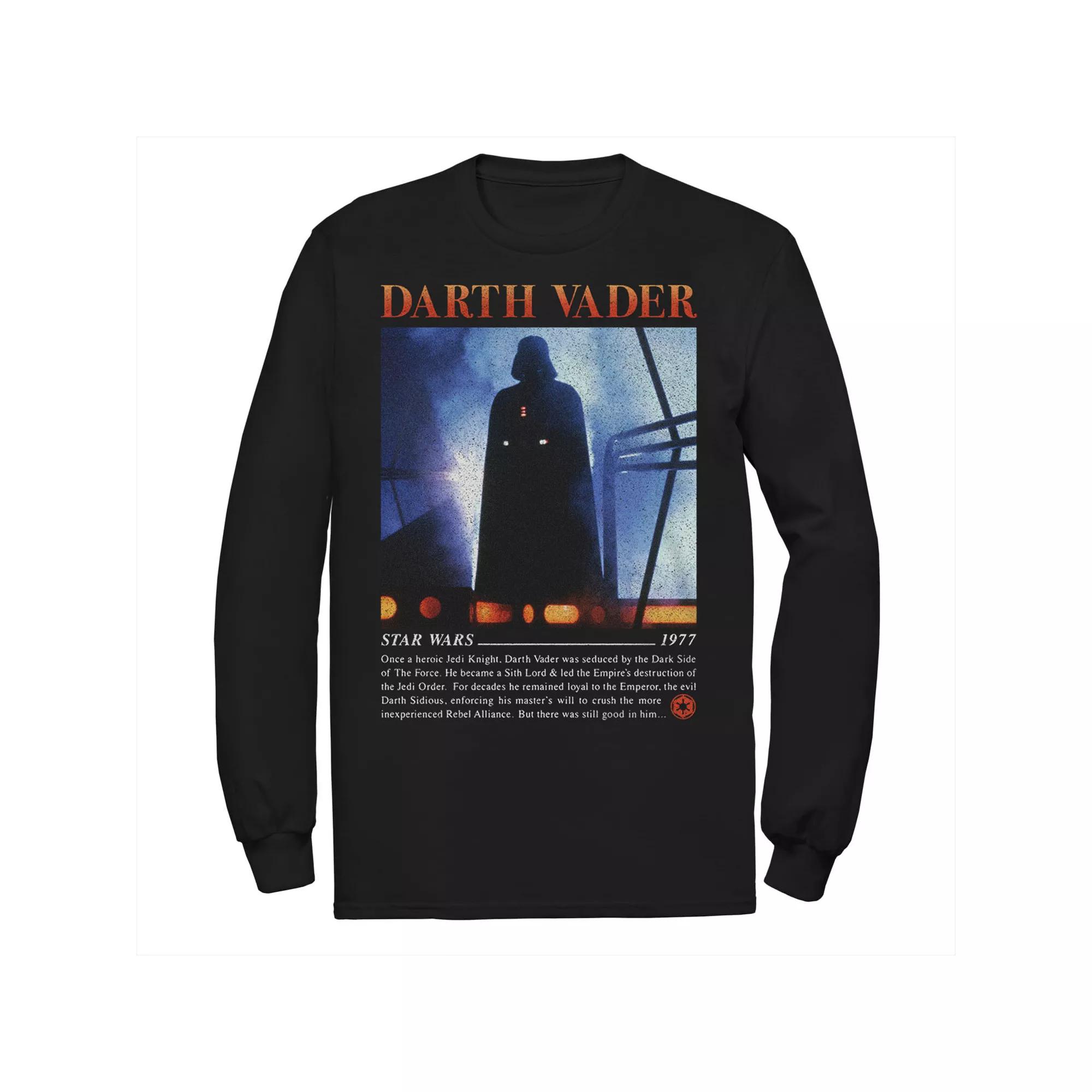 Men's Star Wars Darth Vader Movie Poster 1977 Long Sleeve Graphic Tee,  Product Image