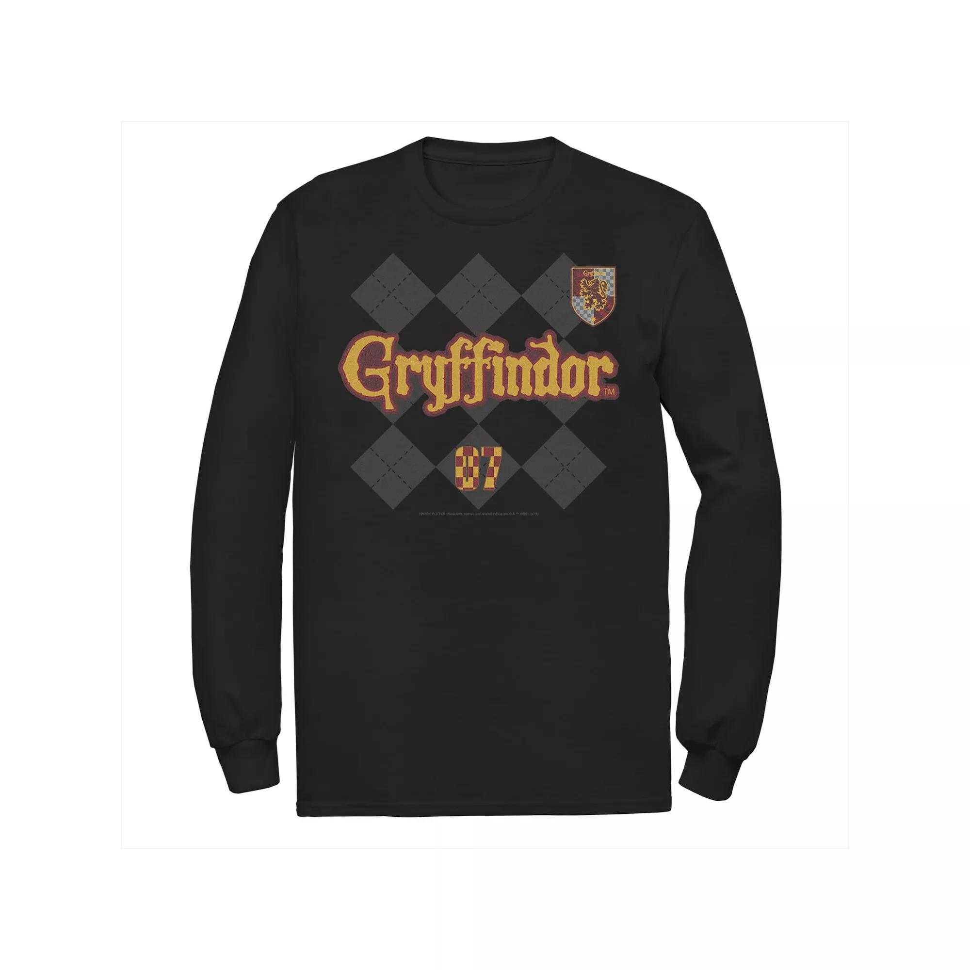 Men's Harry Potter Gryffindor Pride Plaid 07 Long Sleeve Tee,  Product Image