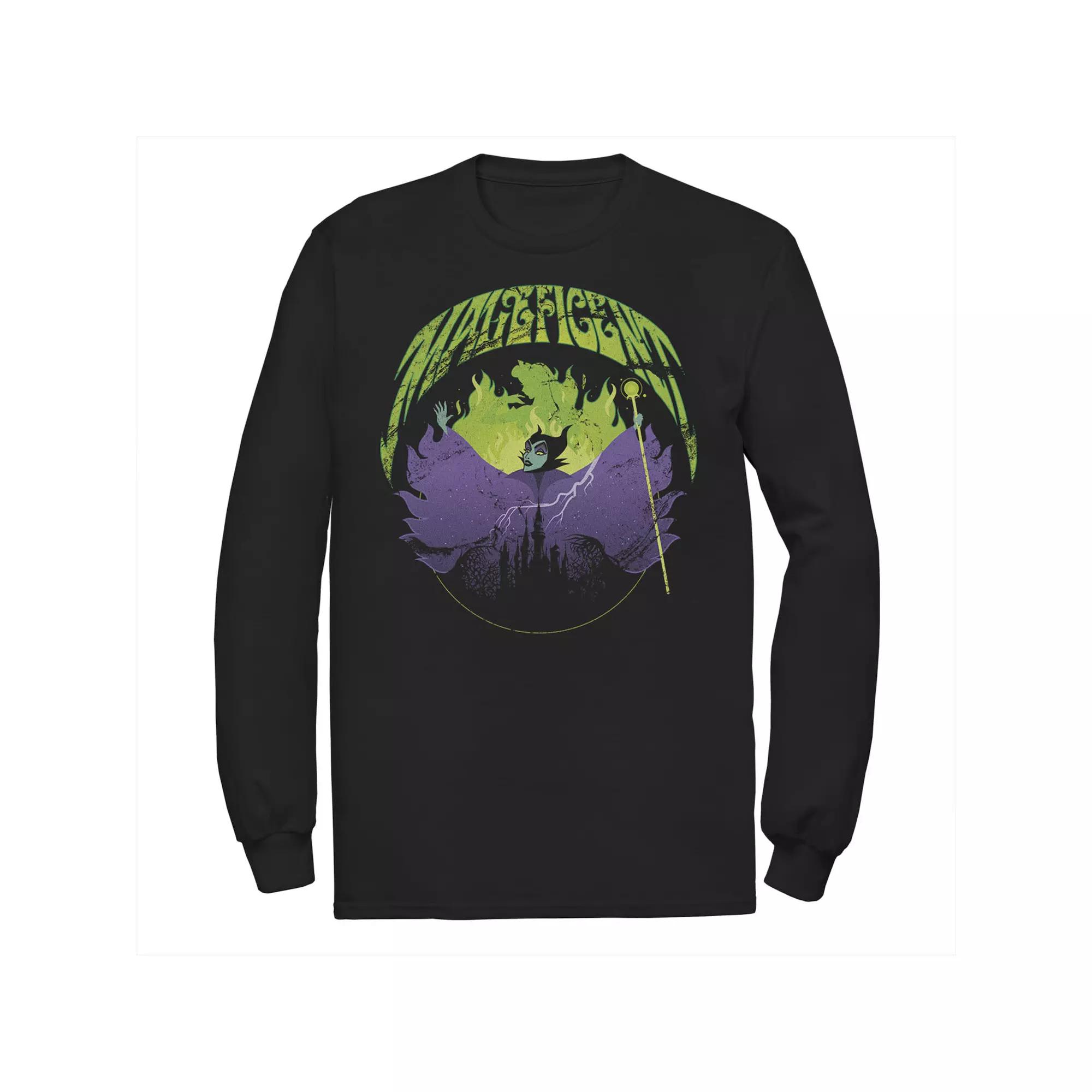 Disney's Sleeping Beauty Silhouette Maleficent Men's Rock Theme Tee,  Product Image