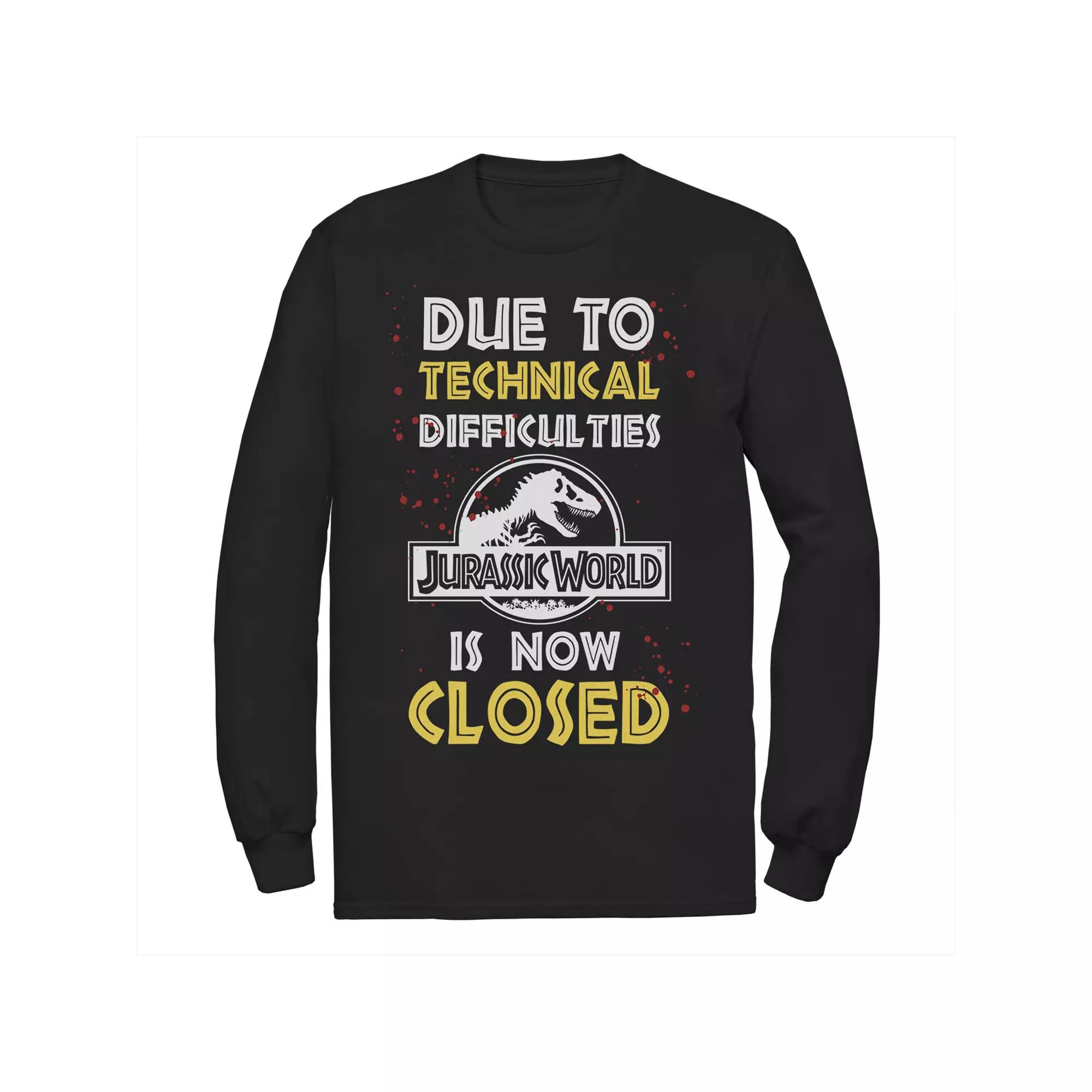 Men's Jurassic World The Park Is Closed Sign Tee, Size: Medium, Black Product Image