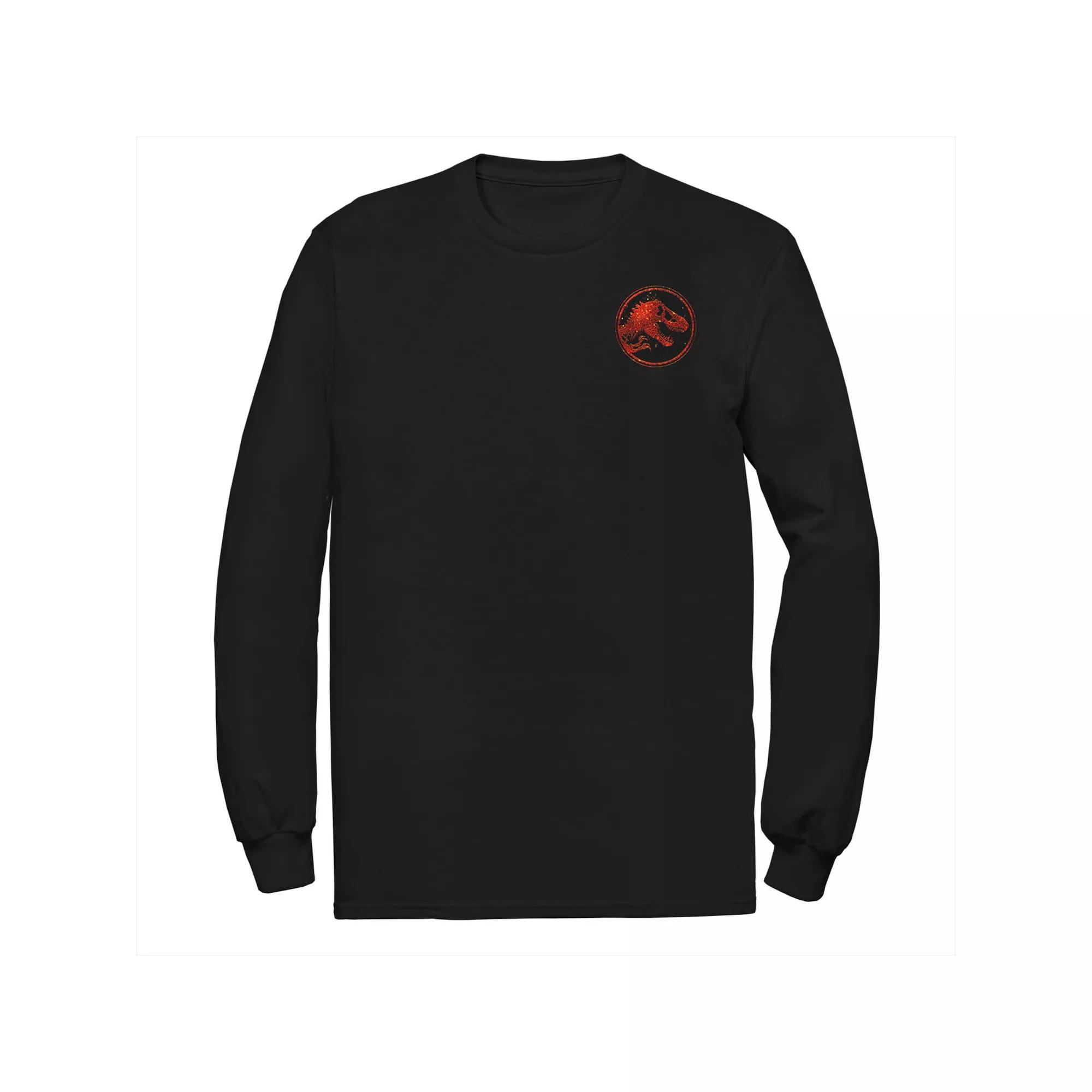 Men's Jurassic World Two T-Rex Magma Pocket Icon Long Sleeve Tee,  Product Image