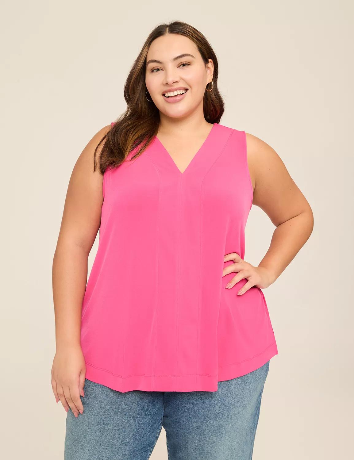 Sleeveless V-Neck Side-Slit Top Product Image