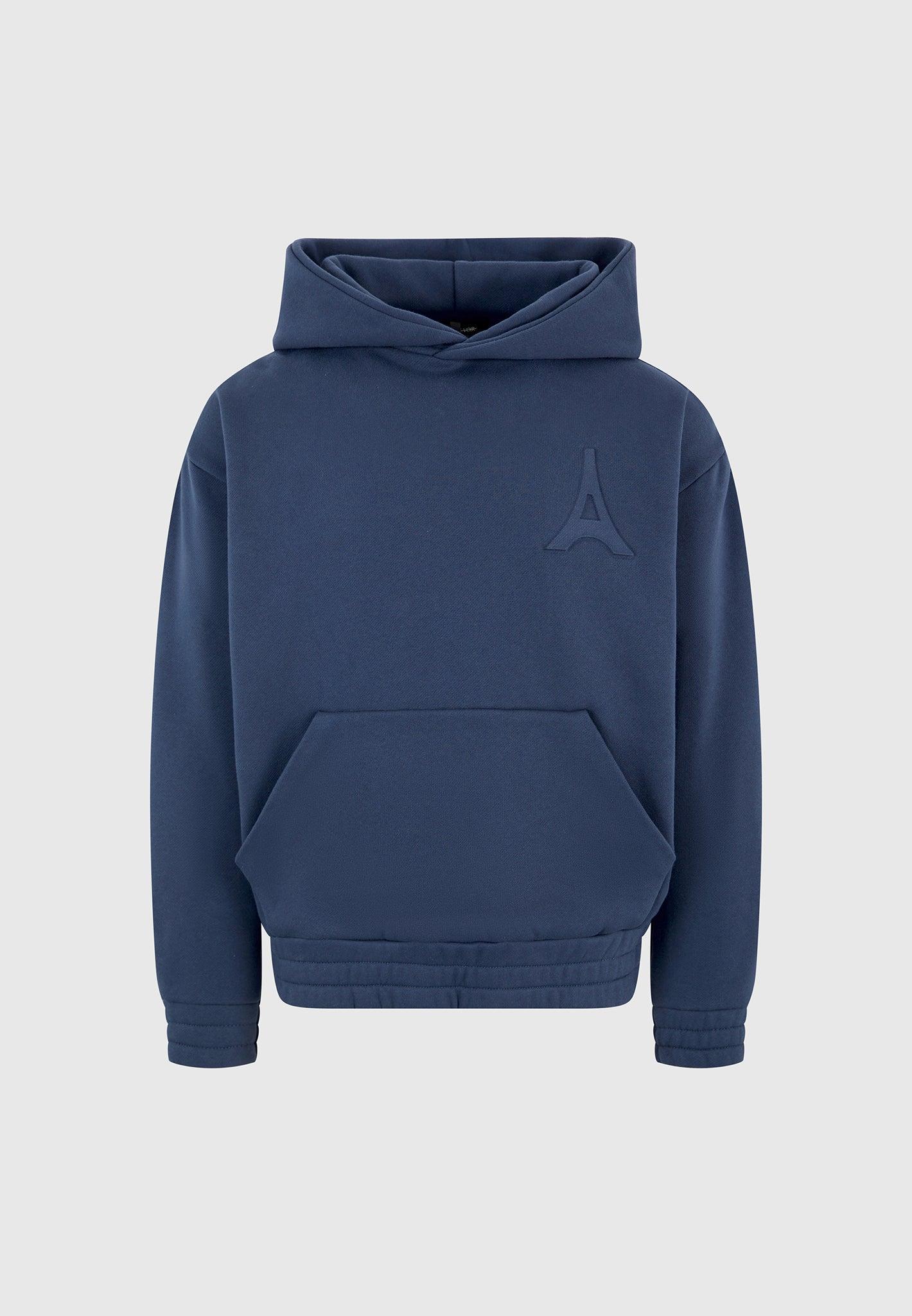 Victor - Eiffel Embossed Hoodie - Airforce Blue Male Product Image