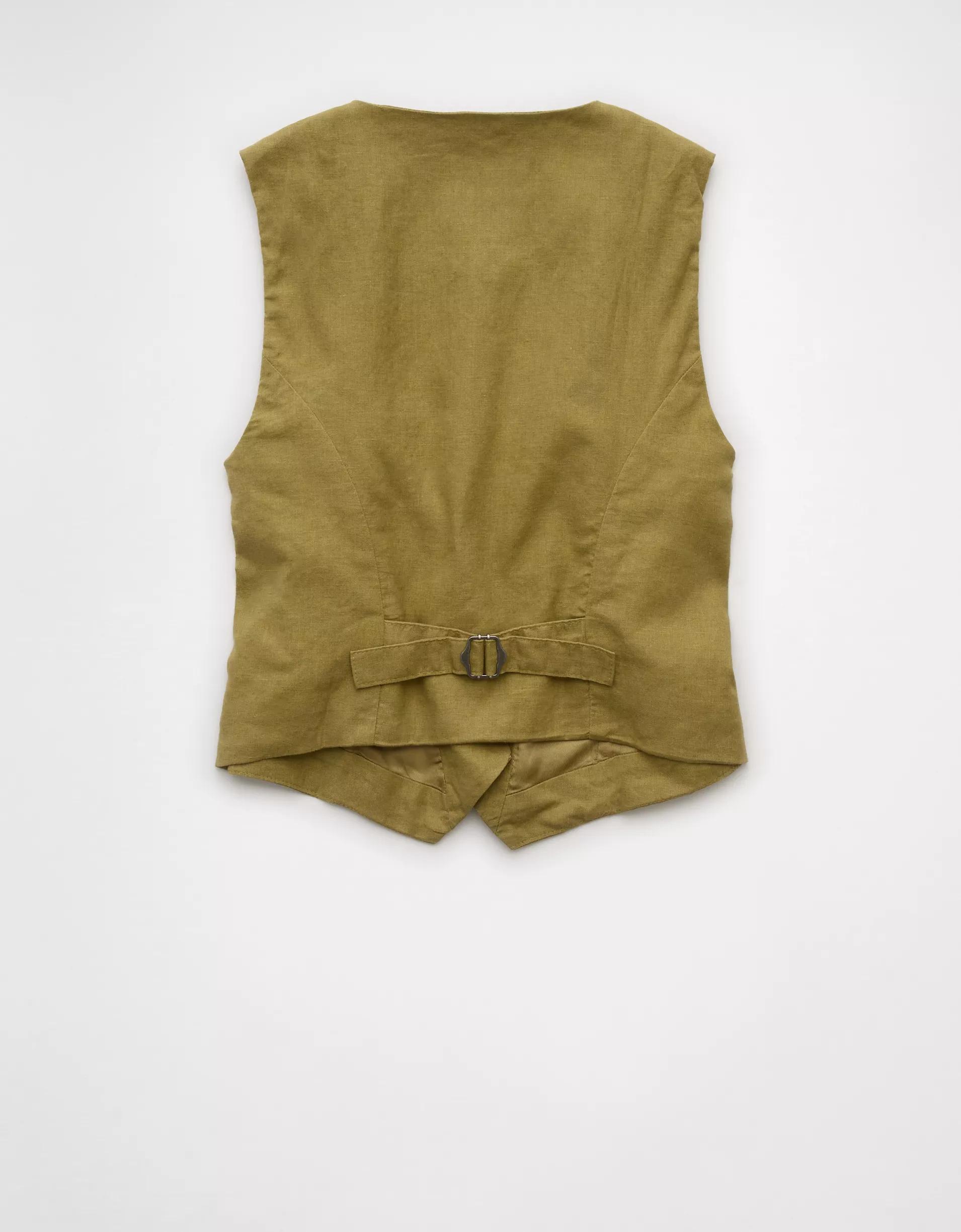 AE Linen-Blend Vest Product Image