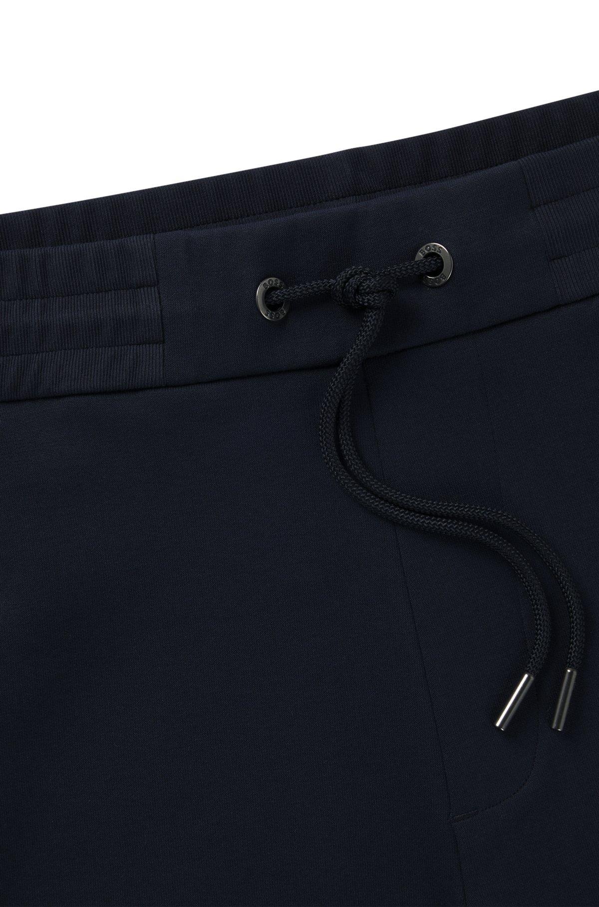 BOSS - Shorts with metallic Double B monogram - Dark Blue Product Image