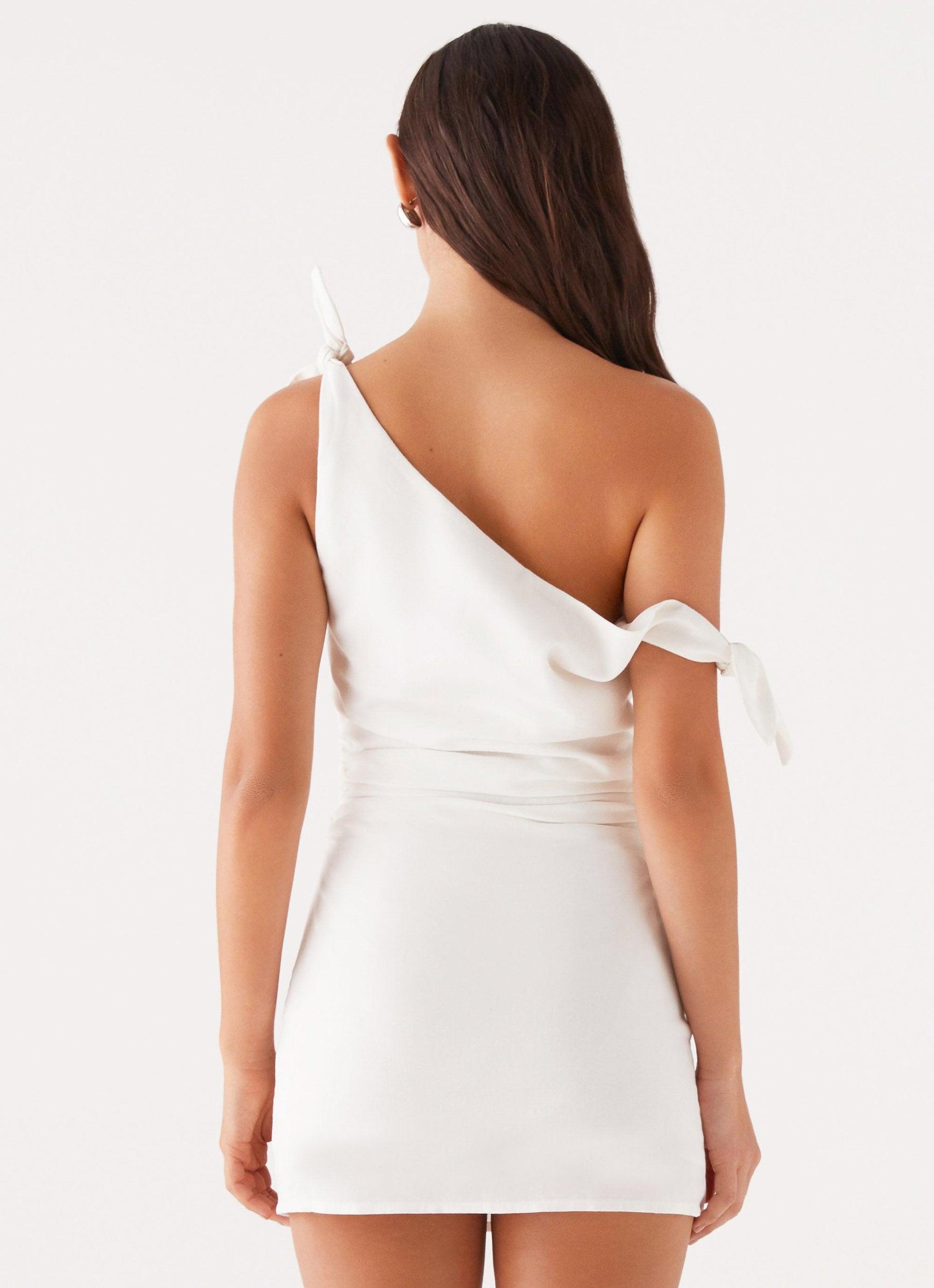 Amazonia Linen Mini Dress - White Product Image