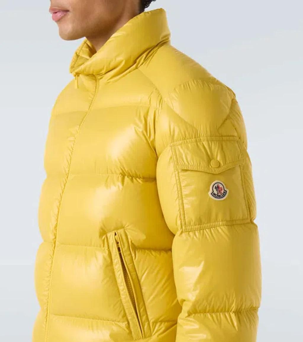 MONCLER Levitha Hooded Short Down Jacket In Yellow Product Image