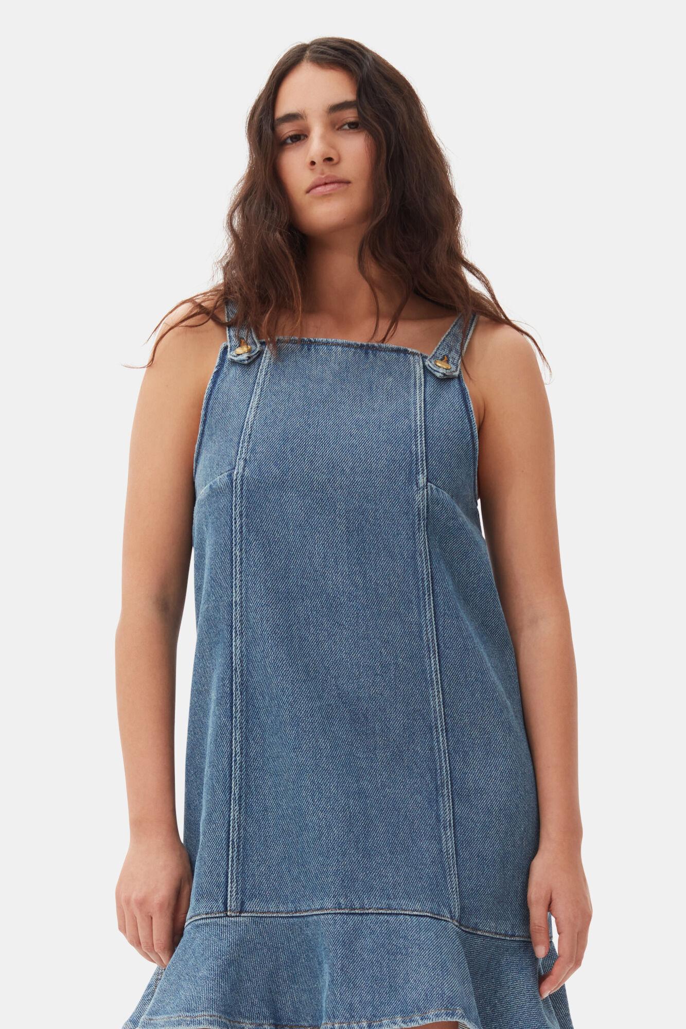 Blue Denim Mini Dress Product Image