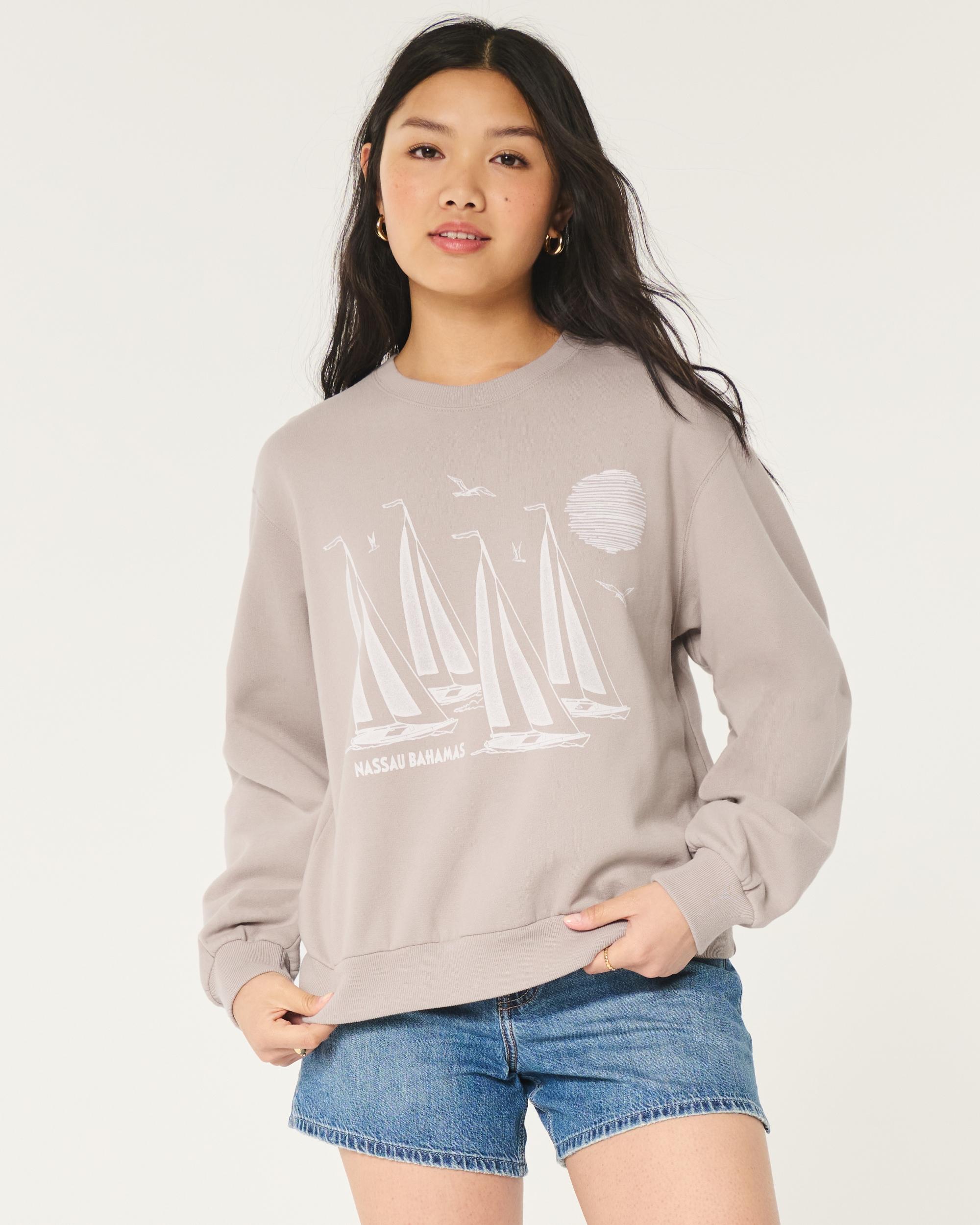 Easy Nassau Bahamas Graphic Crew Sweatshirt Product Image
