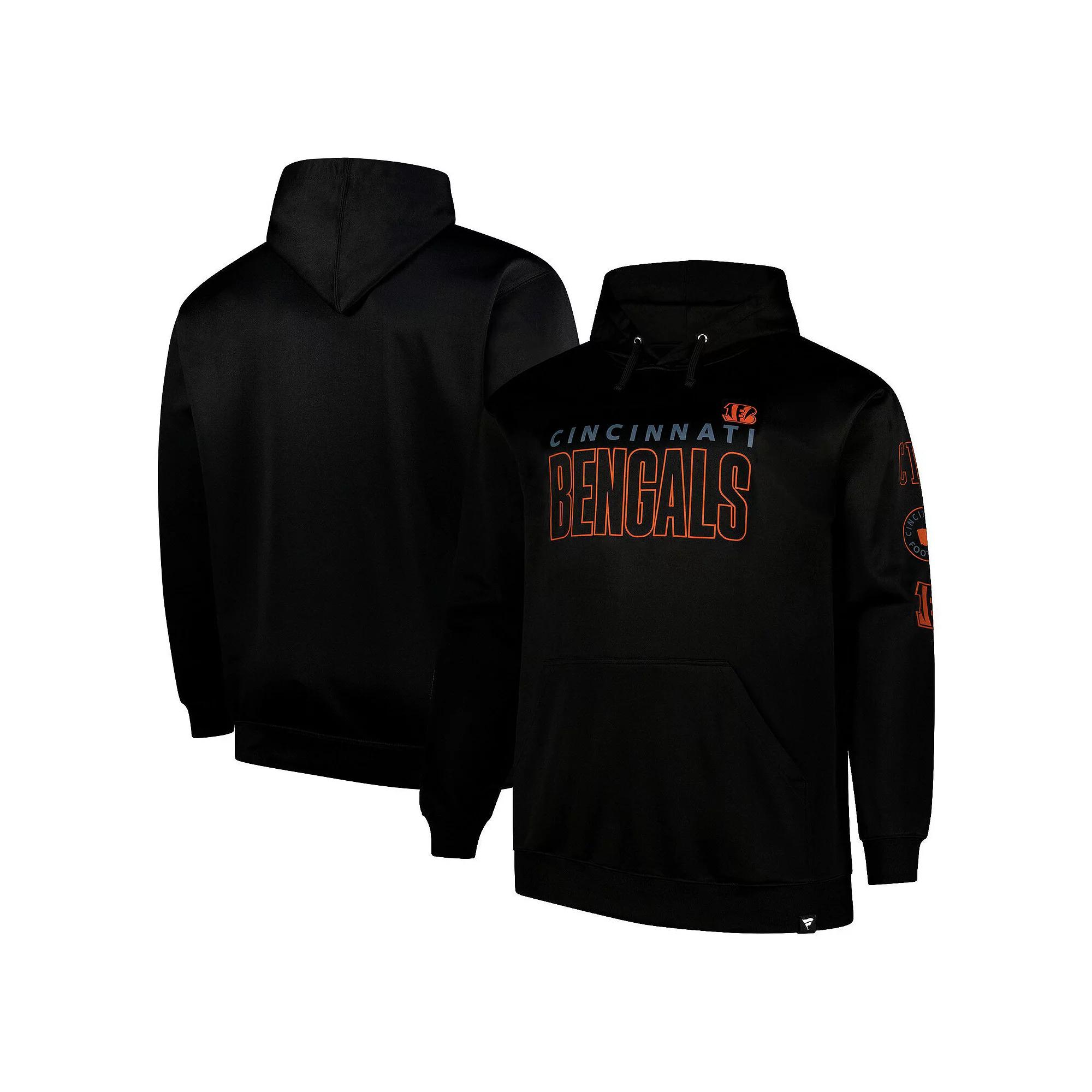 Men's Fanatics Black Cincinnati Bengals Big & Tall Fleece Pullover Hoodie,  Product Image